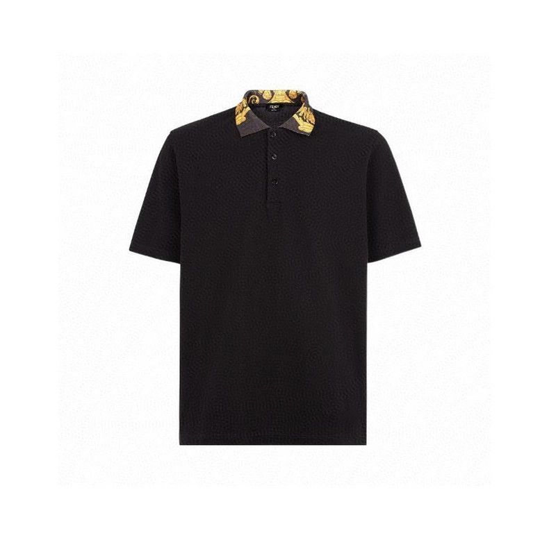 Versace Versace Co-branded color-blocked collar-edged short-sleeve Size US XS / EU 42 / 0 - 5 Thumbnail