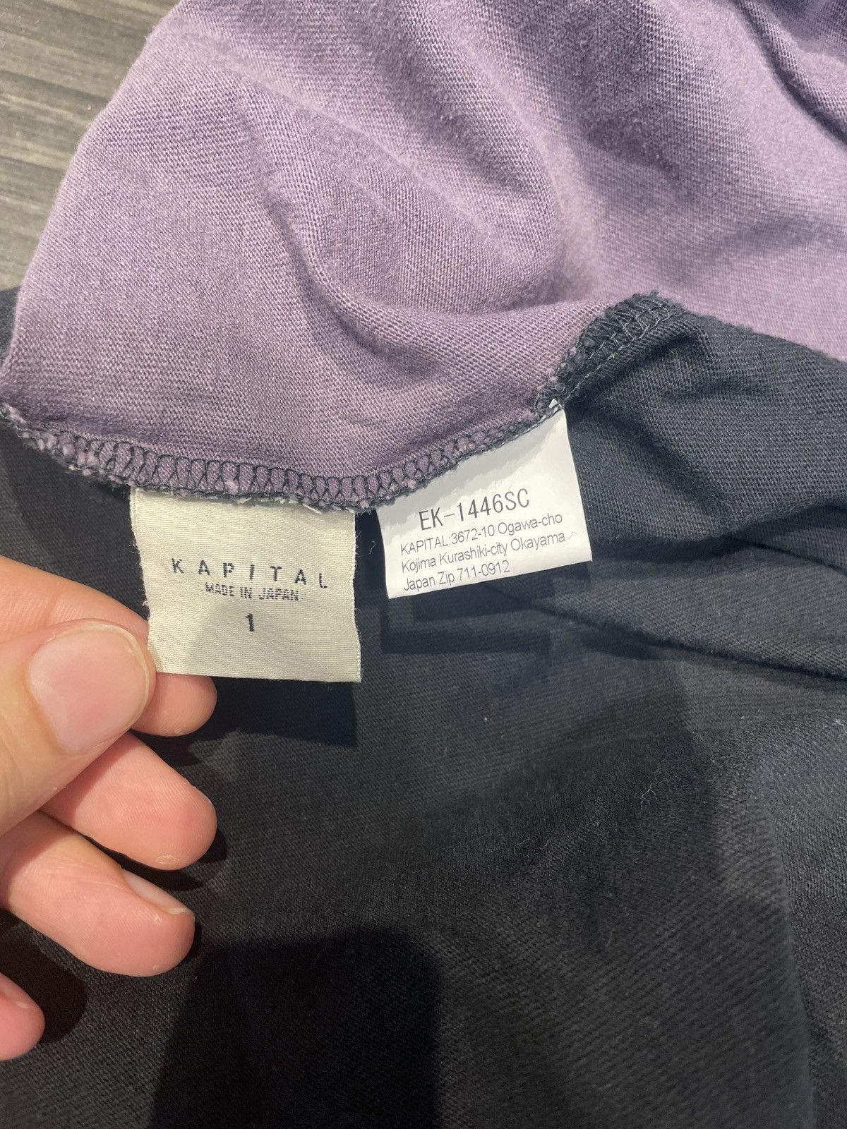 Kapital Kapital 2 Tone Big Pocket Shirt Jersey Black Purple Size US S / EU 44-46 / 1 - 4 Thumbnail
