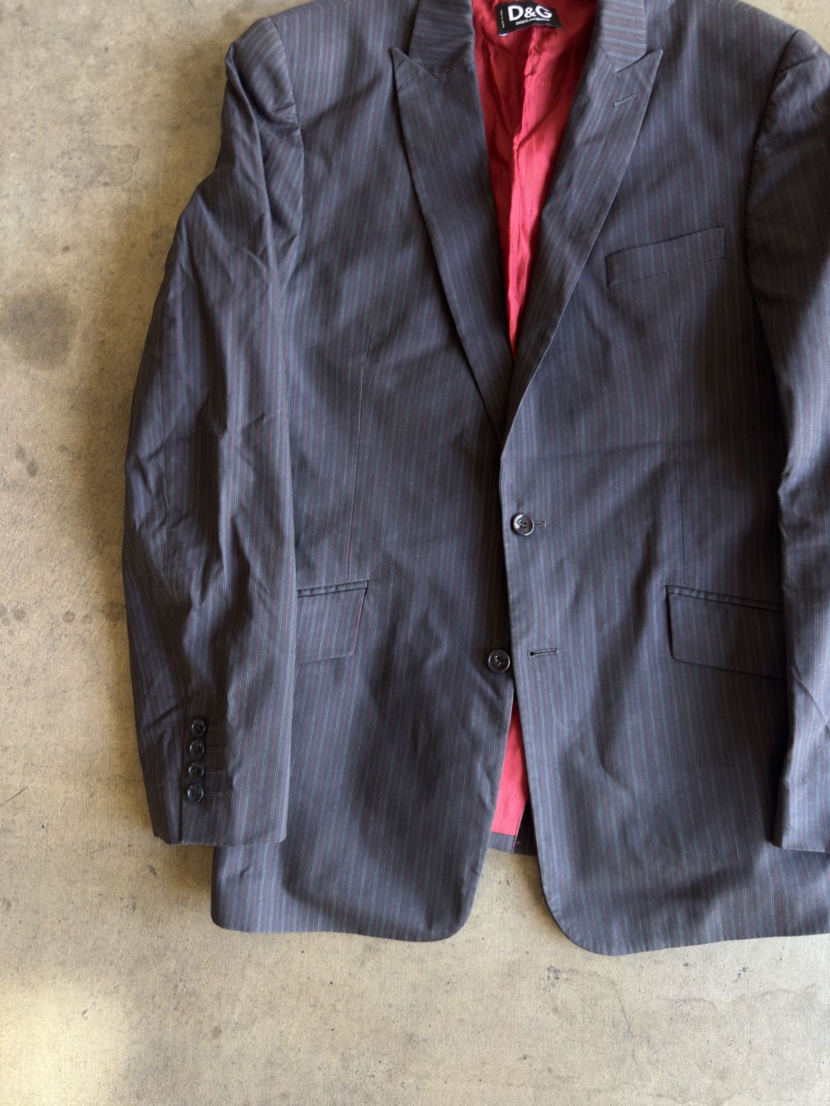 Dolce & Gabbana Dolce & Gabbana Made In Italy Cotton Blend Peak Lapel Blazer Size 42R - 4 Thumbnail