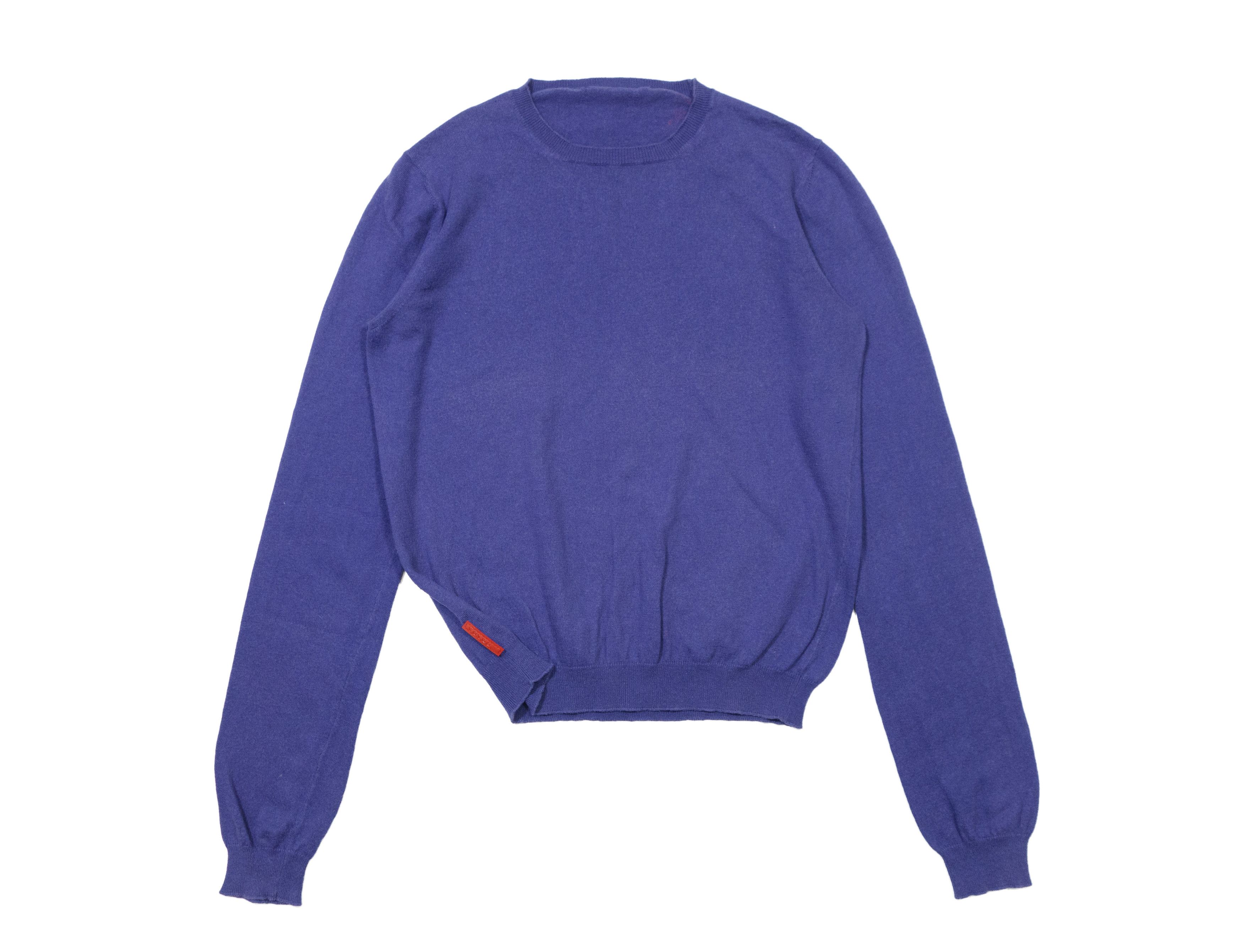 Prada 00s Reb Tab Crewneck Linea Rossa Cotton Light Sweater Size M / US 6-8 / IT 42-44 - 1 Thumbnail