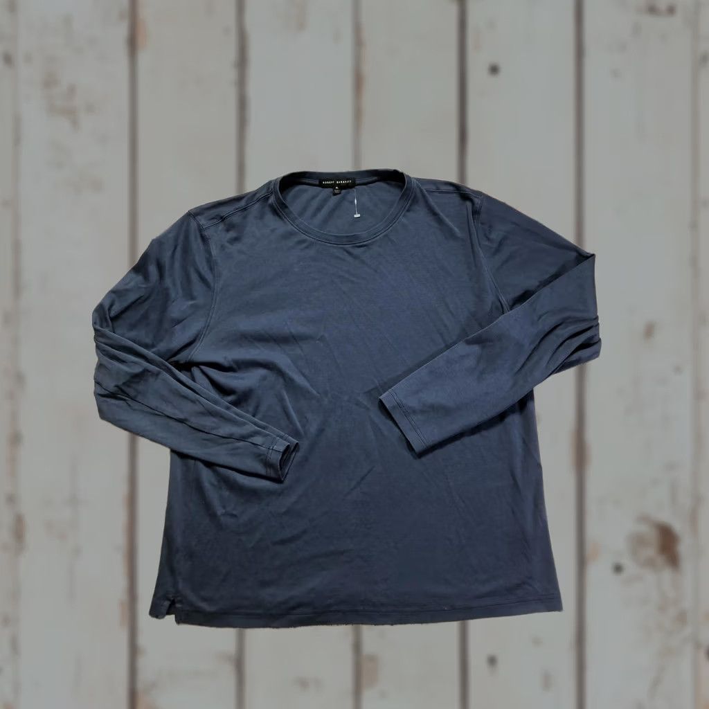 Vintage Robert Barakett Shirt Mens XL Blue Long Sleeve Crewneck T-Shirt Size US XL / EU 56 / 4 - 1 Thumbnail
