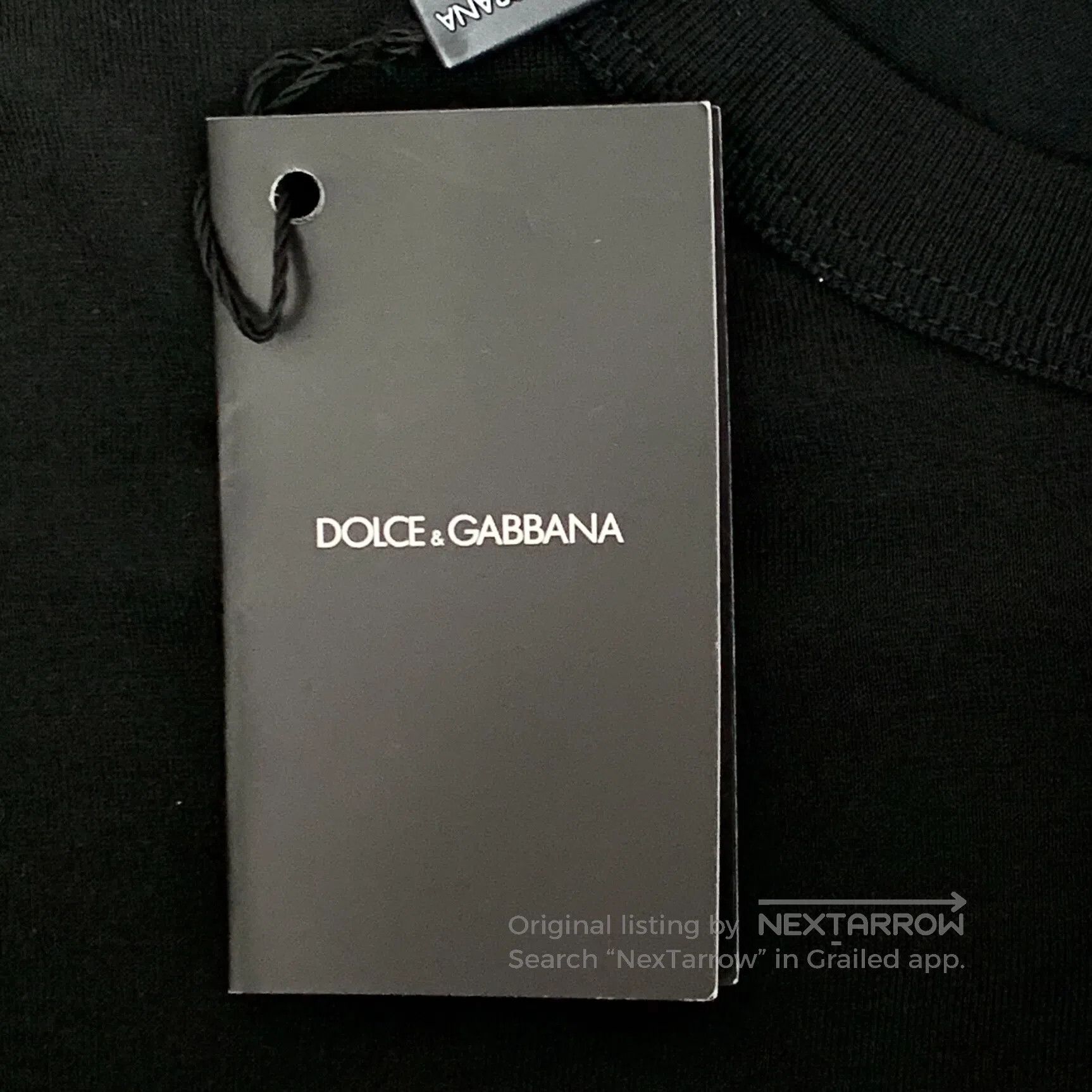 Dolce & Gabbana Dolce Gabbana Black Crown Embroidered Cotton Round Neck Si Size US M / EU 48-50 / 2 - 7 Thumbnail