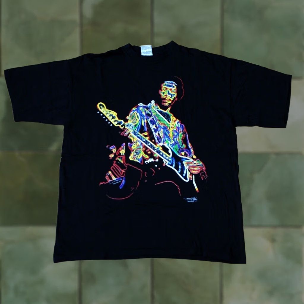 Vintage VTG JIMI HENDRIX ISLAND SHIRTWORKS 1996 T-SHIRT BLACK XL Mens Shirts Size US XL / EU 56 / 4 - 1 Thumbnail