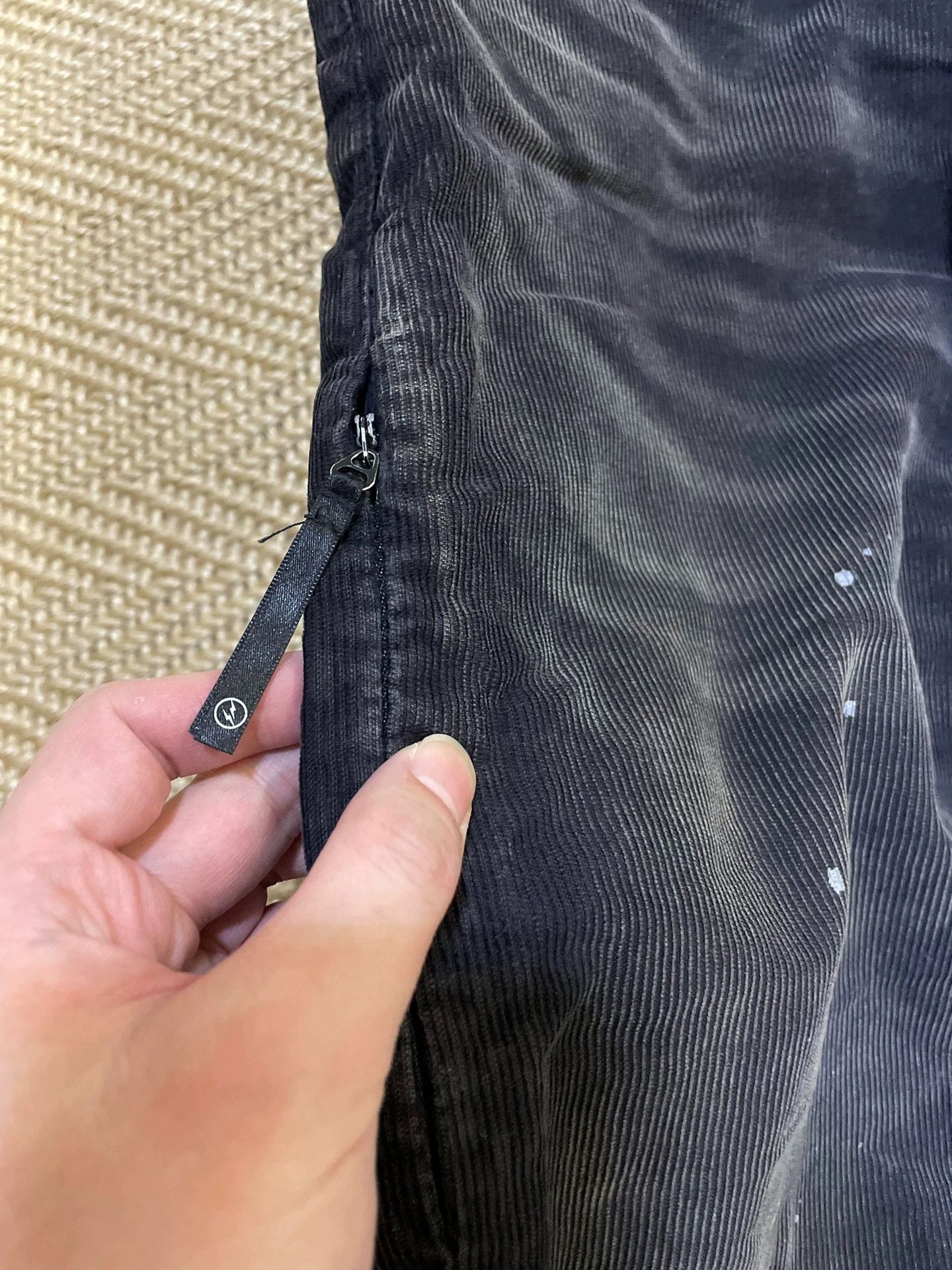 Vanquish VANQUISH x FRAGMENT DENIM Washed Corduroy Pants W32 Black Size US 32 / EU 48 - 6 Thumbnail