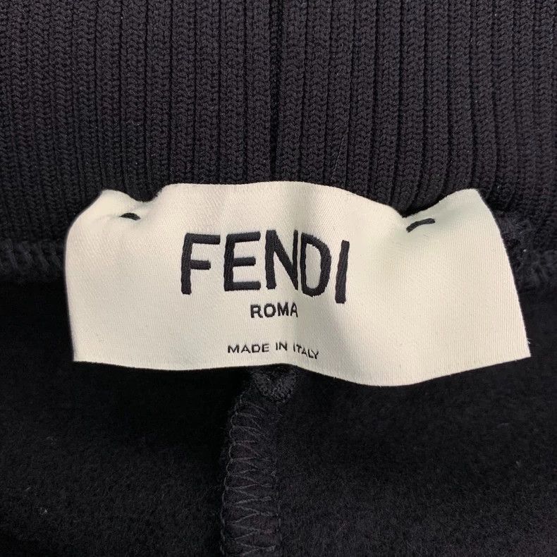 Fendi Fendi Black Jogger Pants with Logo Size US 38 / EU 54 - 6 Thumbnail