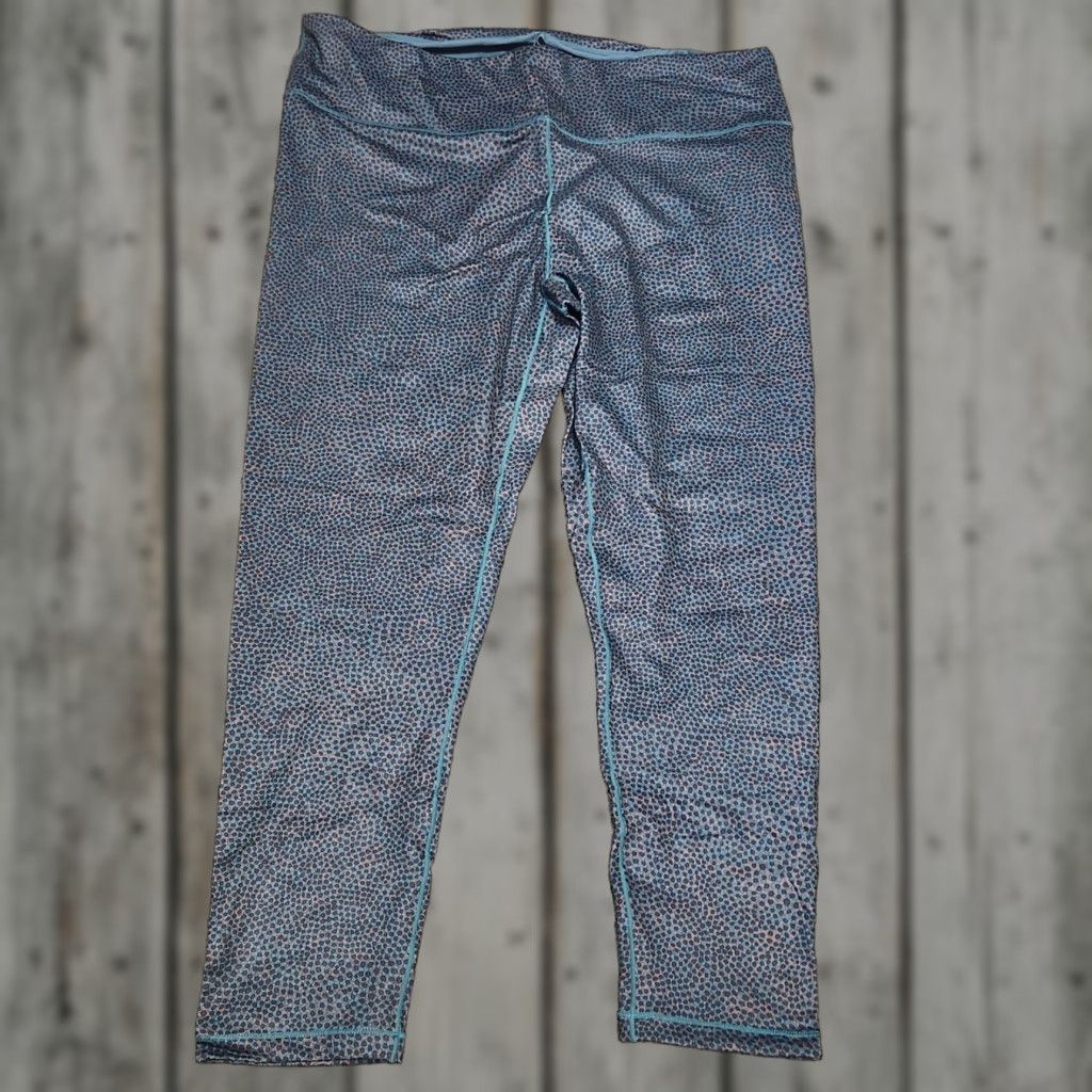 Prana prAna Leggings Women 2XL Teal Pillar Printed Ankle NEW Womens Size 40" / US 18 - 1 Thumbnail
