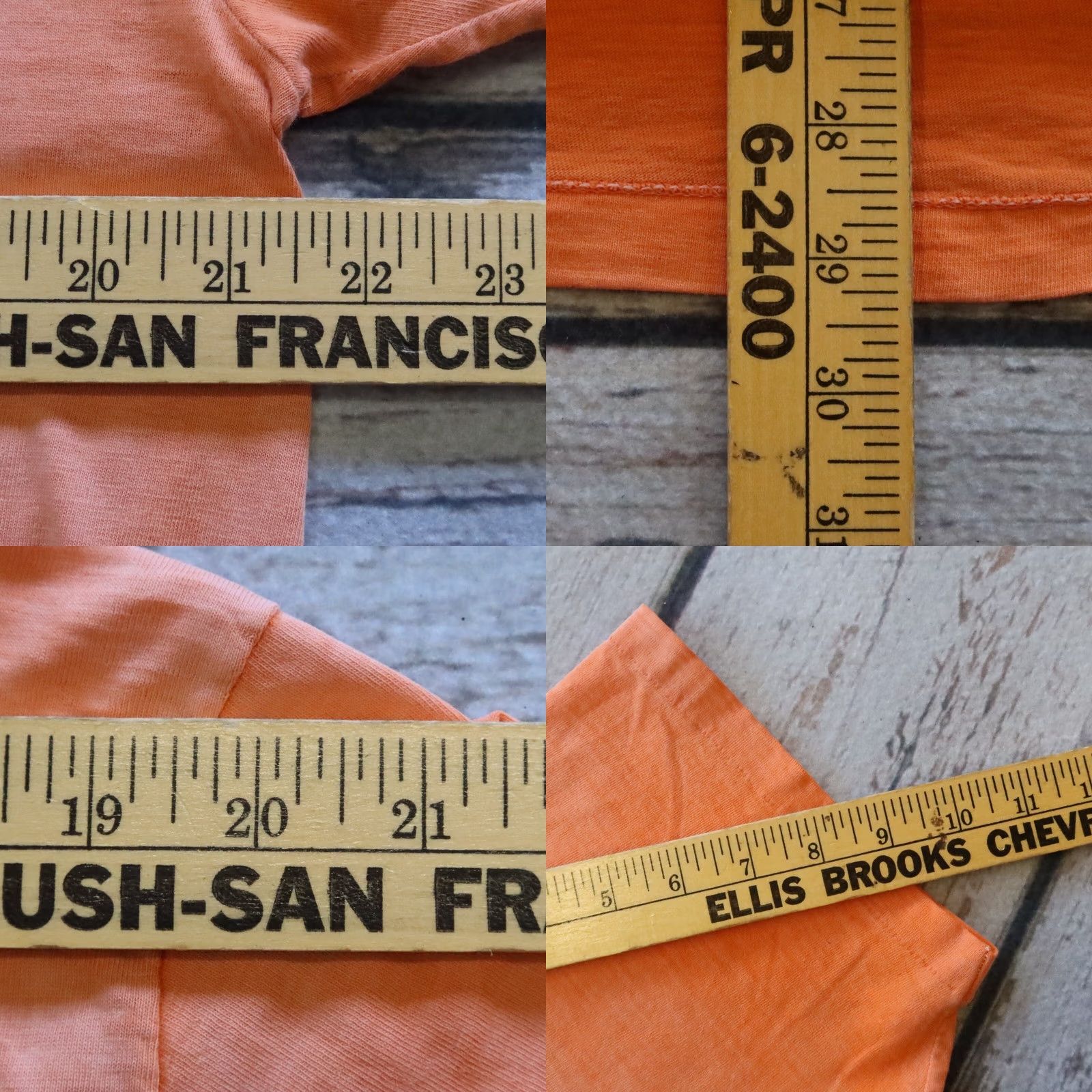 Hanes VINTAGE Hanes T-Shirt XL Orange San Jose is the Mile Motorcycle Made in USA 70s Mens Shirt Size US XL / EU 56 / 4 - 8 Thumbnail