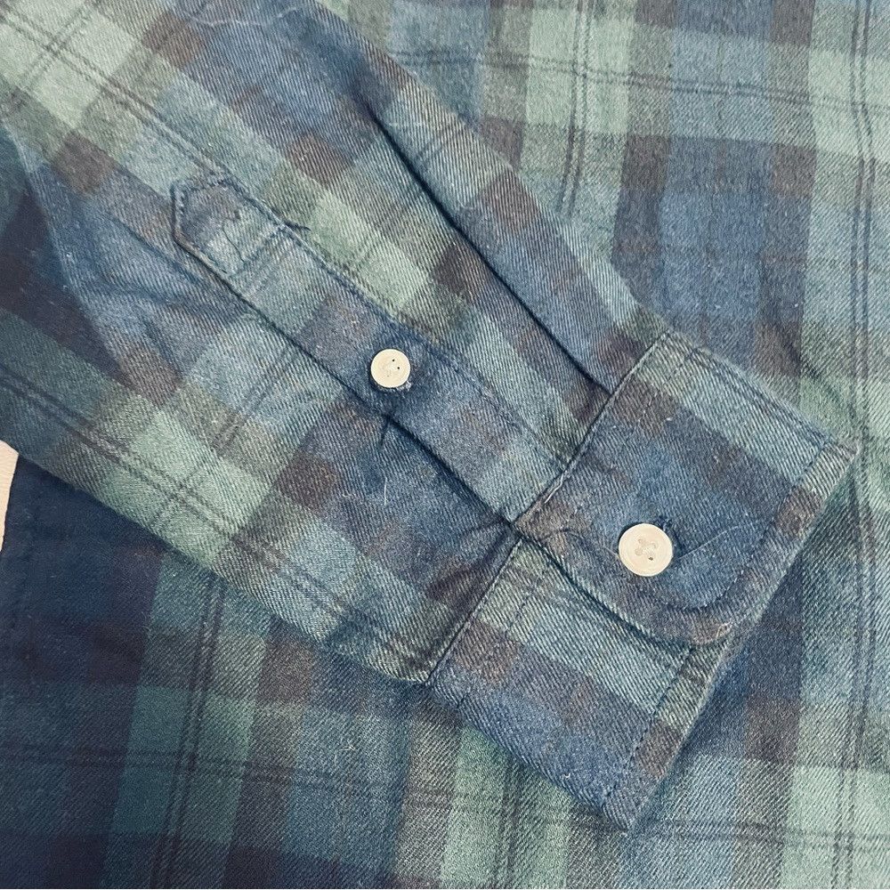Other NWT New Cotton & Co Navy Green Tartan Plaid Flannel Shirt S Size US XS / EU 42 / 0 - 7 Thumbnail