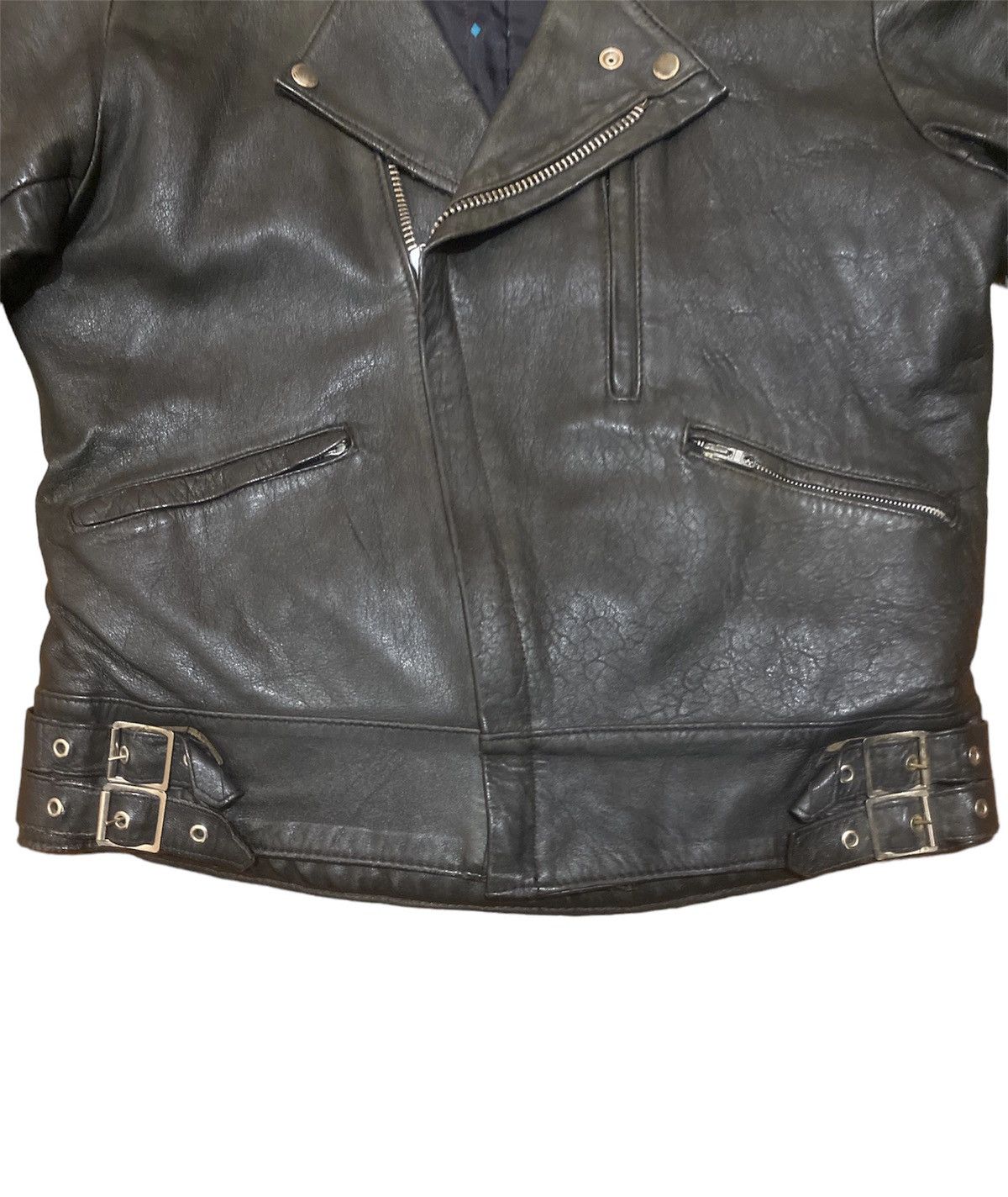 Vintage Vintage 80s TT Leathers Distressed Biker Jacket Cafe Racer Size US M / EU 48-50 / 2 - 5 Thumbnail