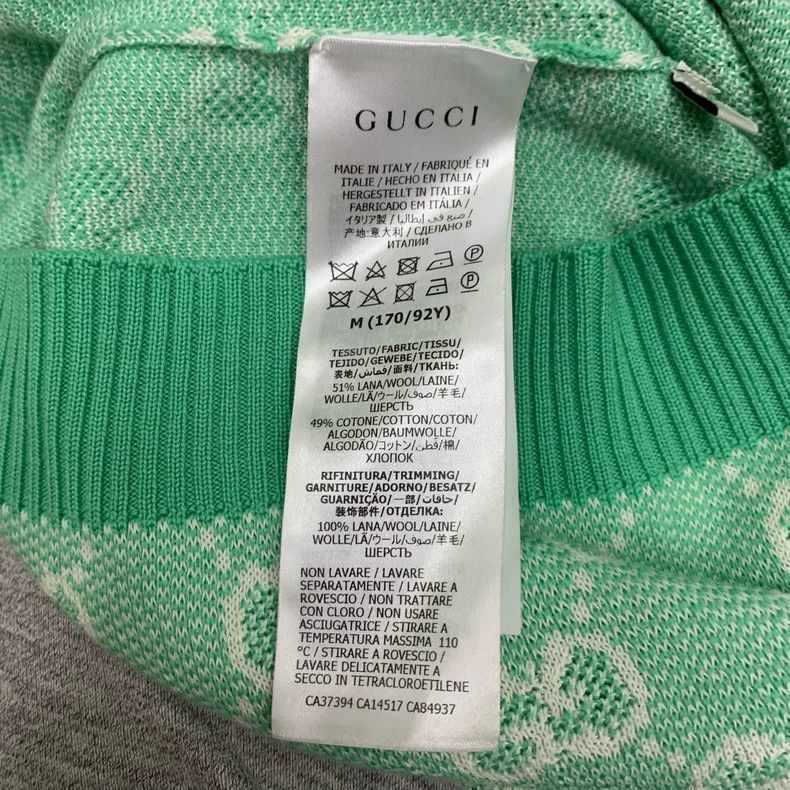 Gucci Gucci Green double G old flower full-printed wool knitted Size M / US 6-8 / IT 42-44 - 5 Thumbnail