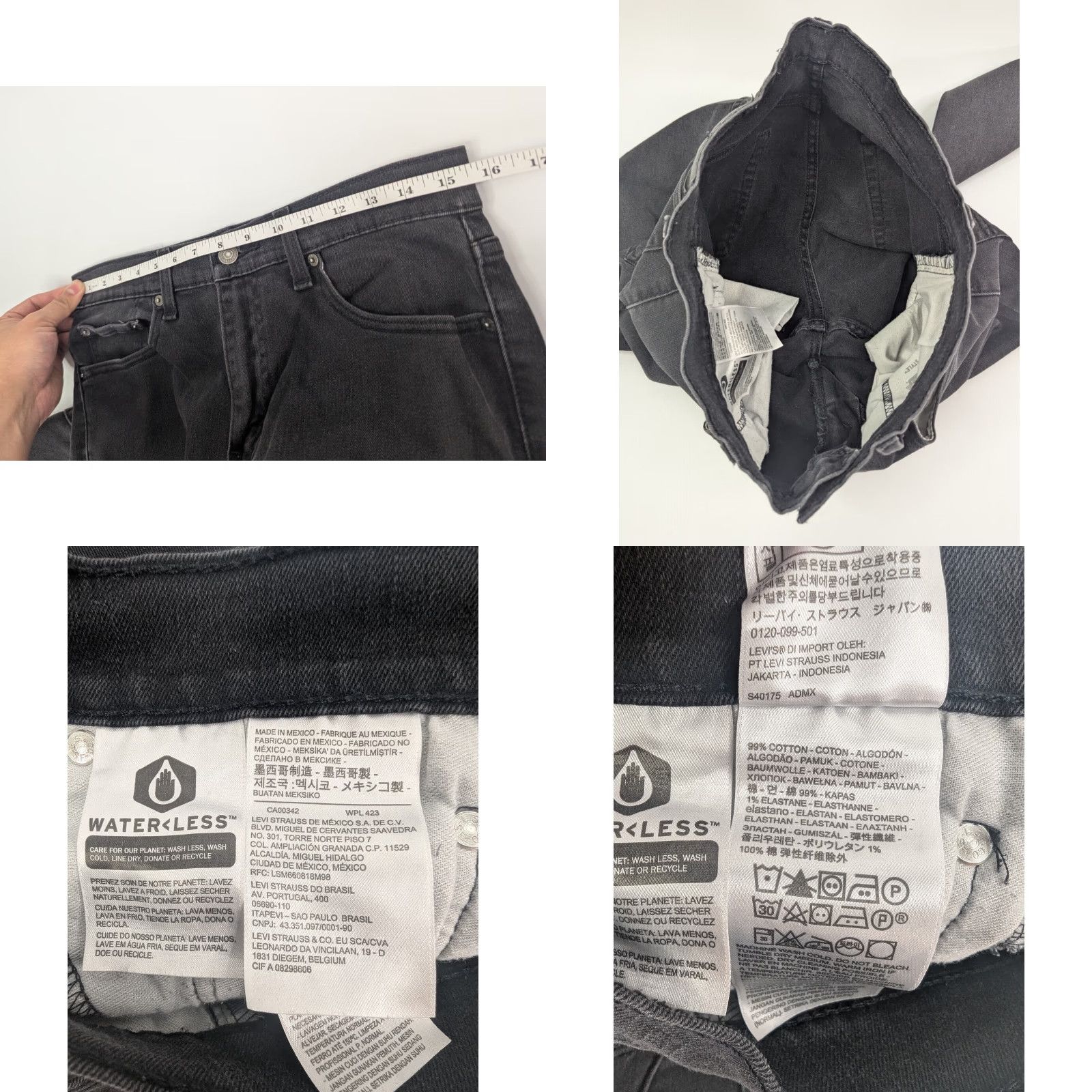 Levi's Levi’s Levi's 512 Jeans Mens Size 30x32 Black Slim Fit Taper Leg Denim Pants Jeans Size US 30 / EU 46 - 8 Thumbnail