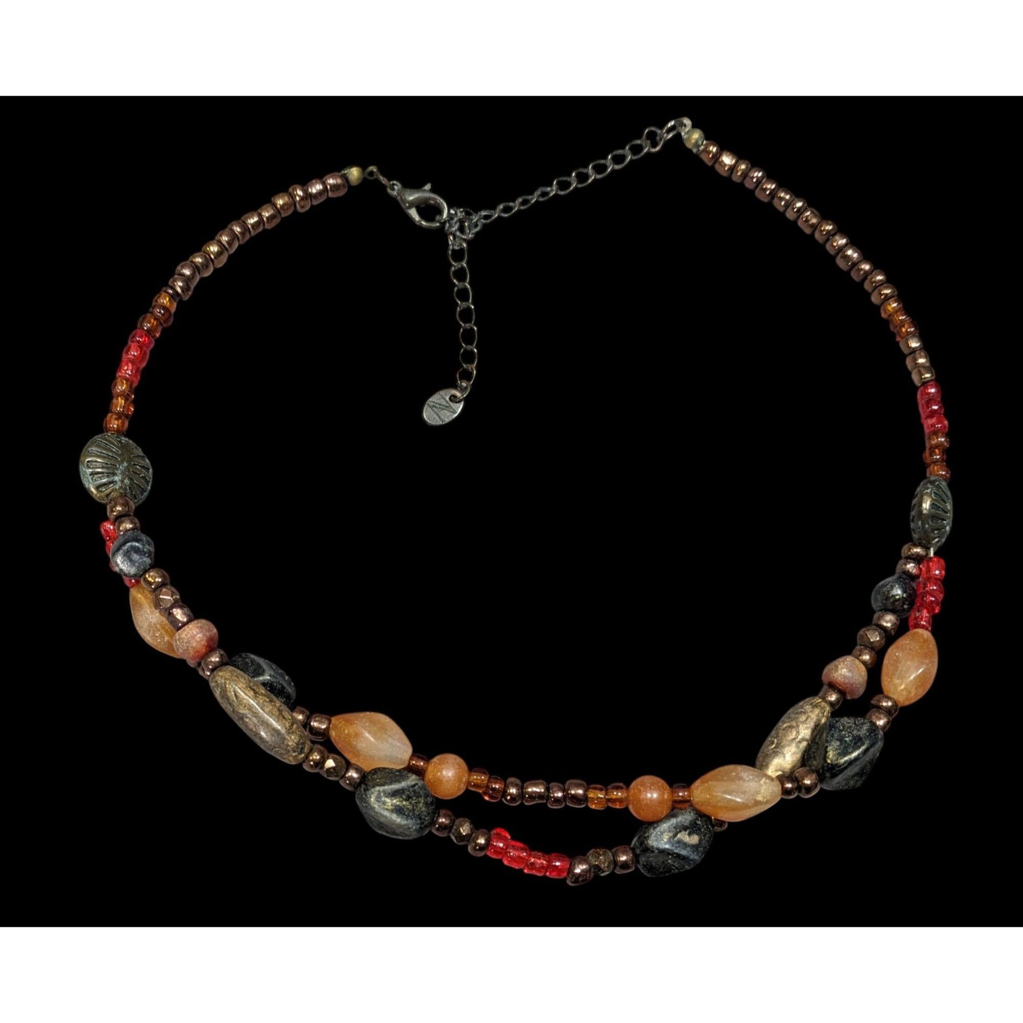 Nordstrom Nordstrom Earthy Beaded Glass And Faux Stone Necklace Size ONE SIZE - 1 Thumbnail