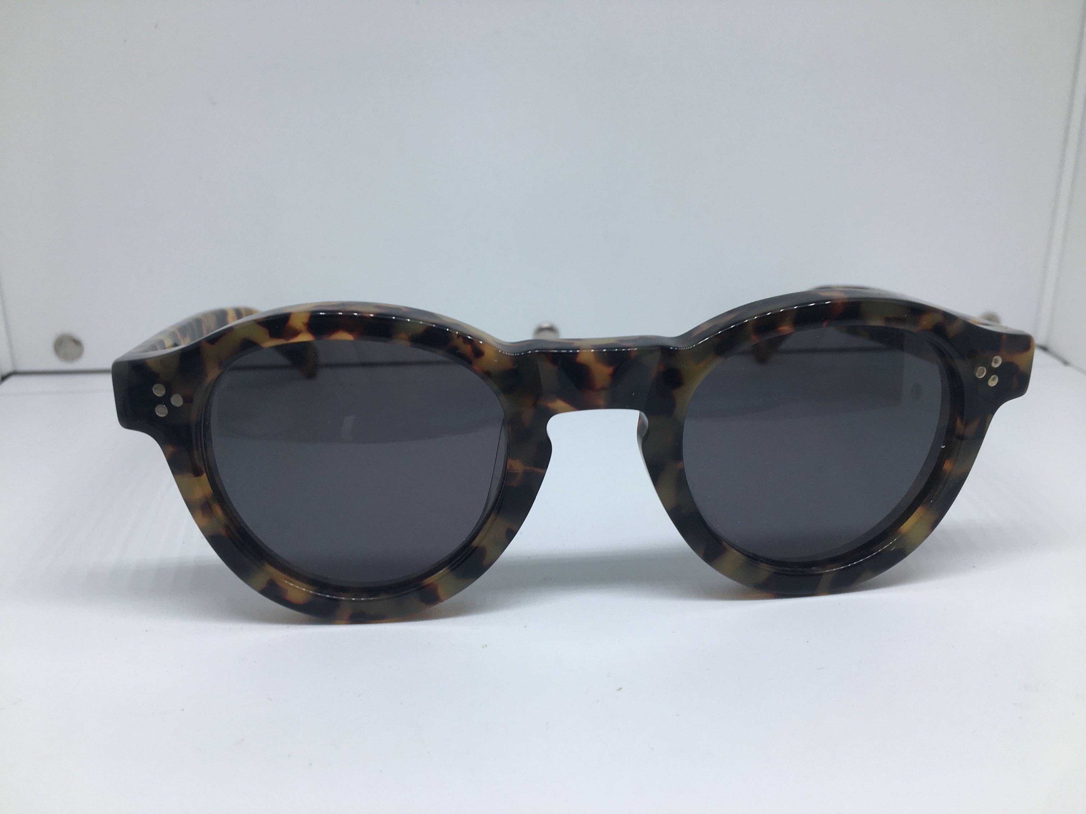 Lesca Lunetier Lesca Lunetier GASTON Tortoise Chunky Round Sunglasses Frame Size ONE SIZE - 1 Thumbnail