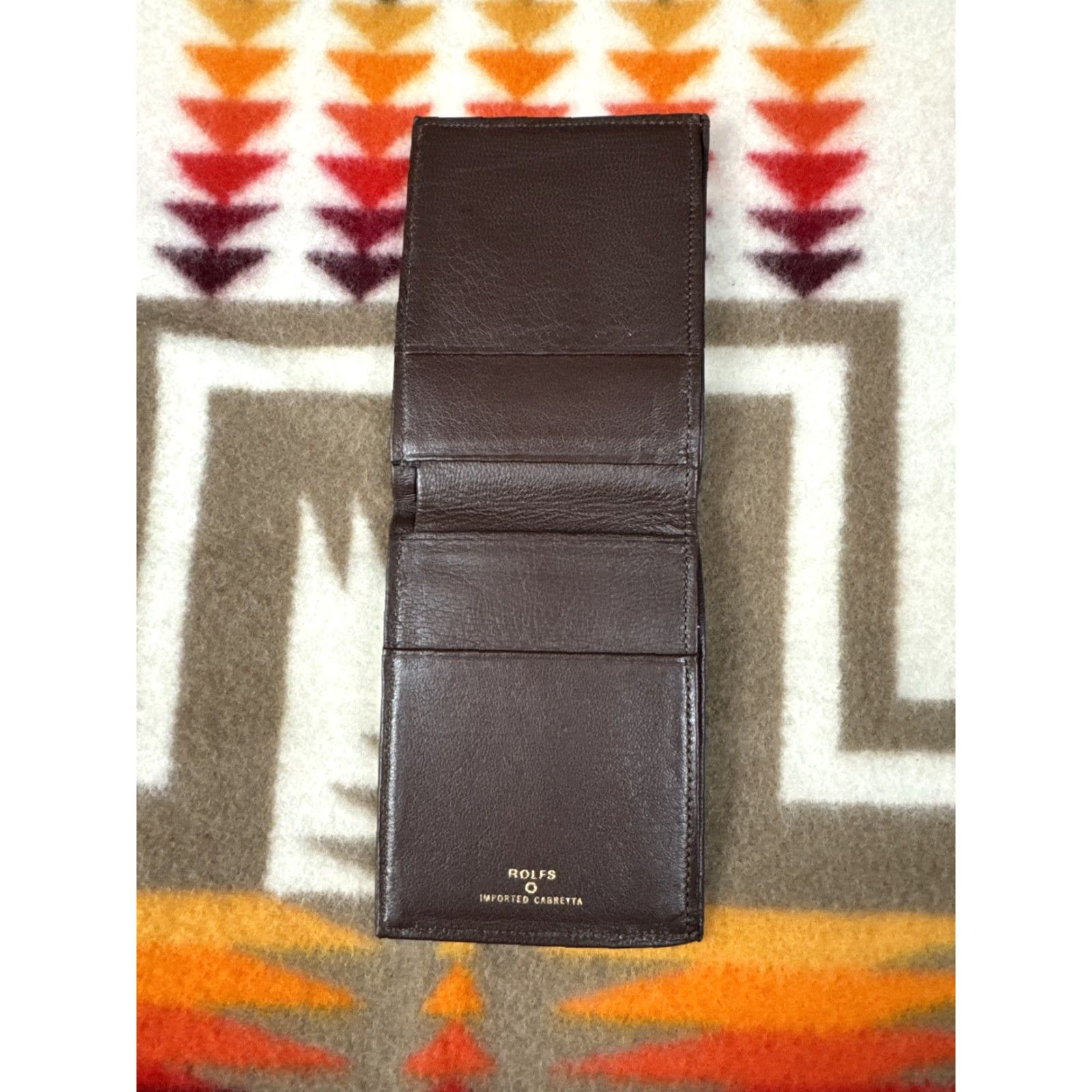 Vintage VINTAGE (if applicable) Rolf’s Imported Cabretta Brown Genuine Leather Bi Fold Wallet Men's Wallet Brown Leather Bifold Folding Rolfs 2000s style? Size ONE SIZE - 3 Thumbnail
