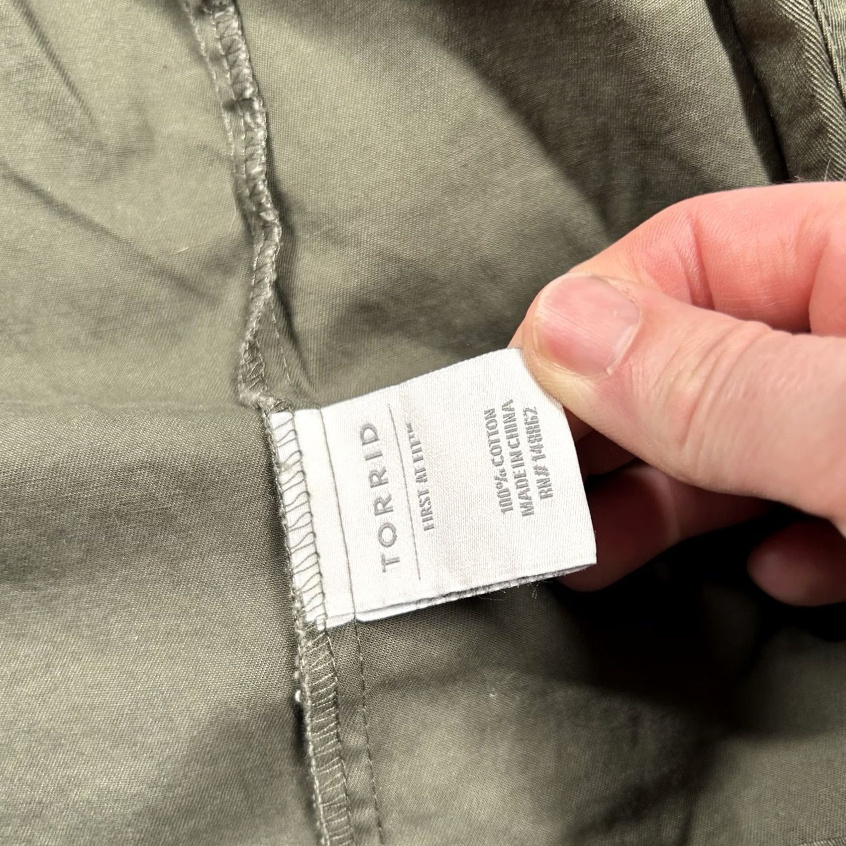 Torrid Torrid Jacket Womens 2X Military Style Jersey Sleeve Anorak Canvas Pockets Olive Green Army Hooded Pockets PlusSize Mens? Ladies? Size XXL / US 16-18 / IT 52-54 - 6 Thumbnail