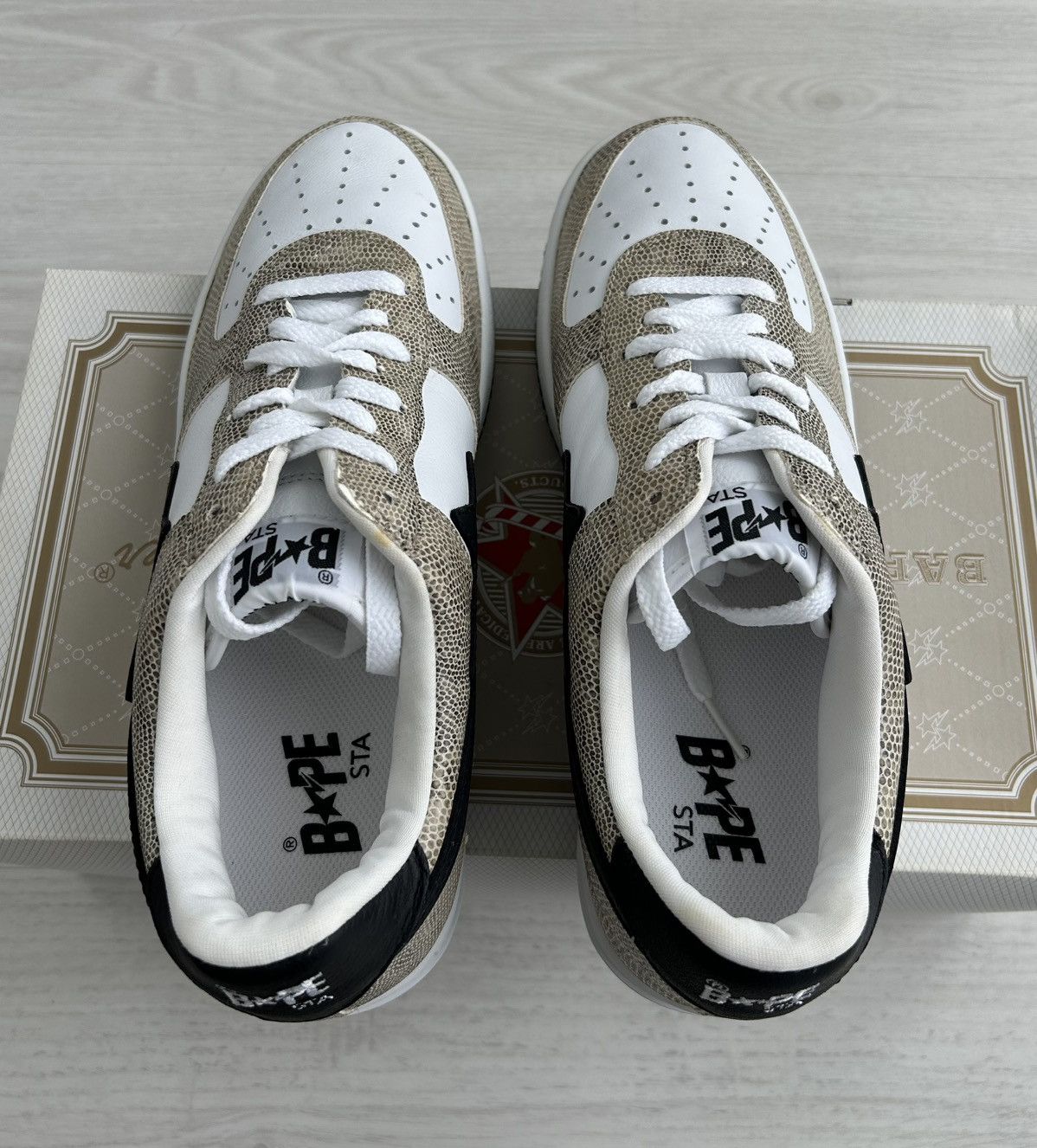 Bape VERY RARE OG 2001 A BATHING APE SNAKESKIN BAPESTA Size US 11 / EU 44 - 8 Thumbnail