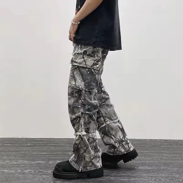 Japanese Brand Asabuki x Kudou Camouflage Jeans Cargo Pants Size US 36 / EU 52 - 5 Thumbnail