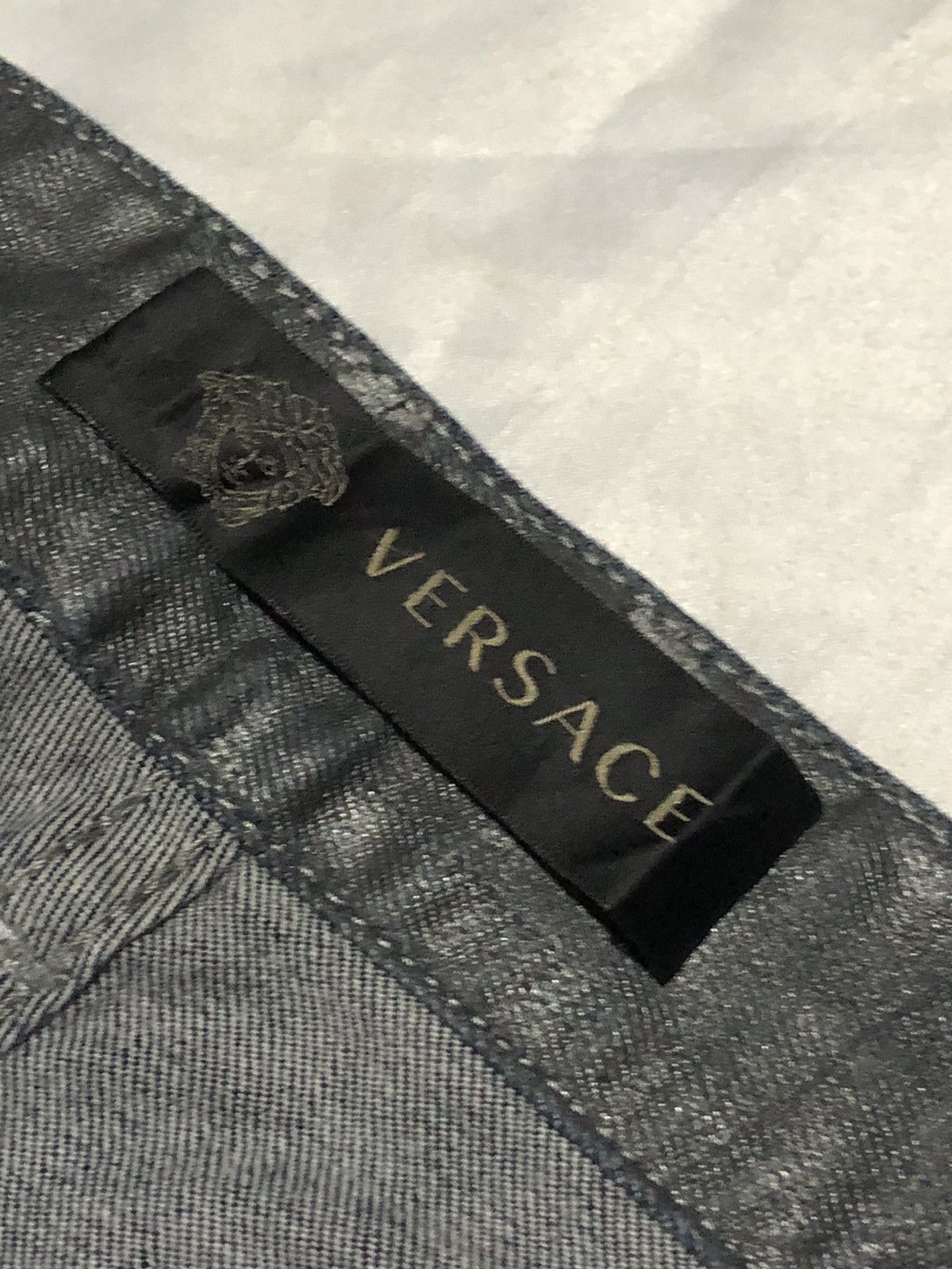 Versace GIANNI VERSACE SILVER WAXED COATED 3D LOGO Size US 34 / EU 50 - 4 Thumbnail