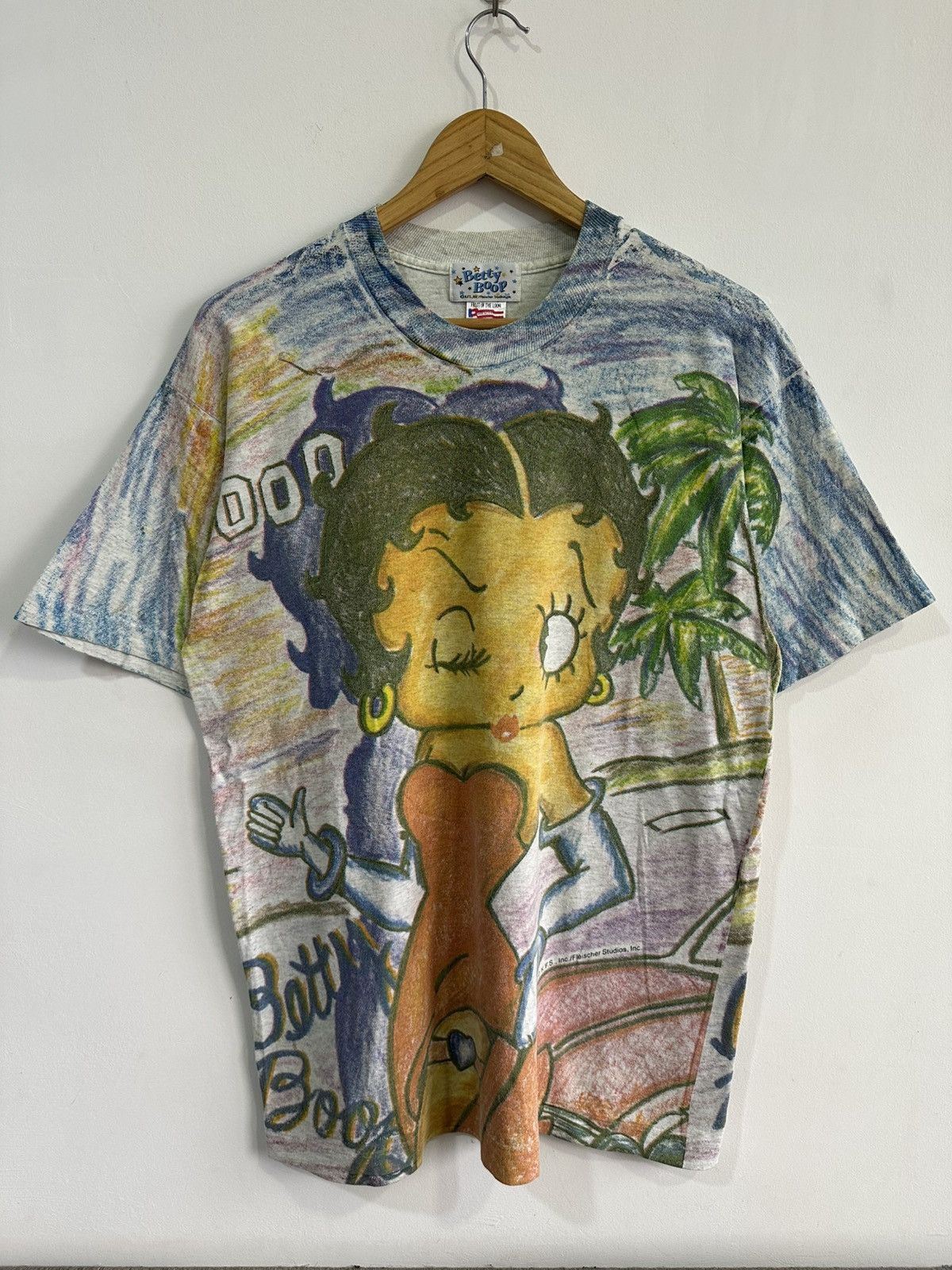 Other Vintage 90’s Betty Boop Alloverprint Cartoon USA Size US L / EU 52-54 / 3 - 3 Thumbnail