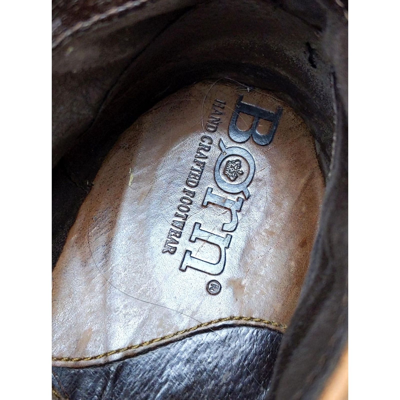 Born Born M9131 Chukka Boots Mens 10.5 Brown Leather Lace Up Ankle Casual Optional: Fall Mens Shoes Black/Brown Accessories? Size US 11 / EU 44 - 3 Thumbnail