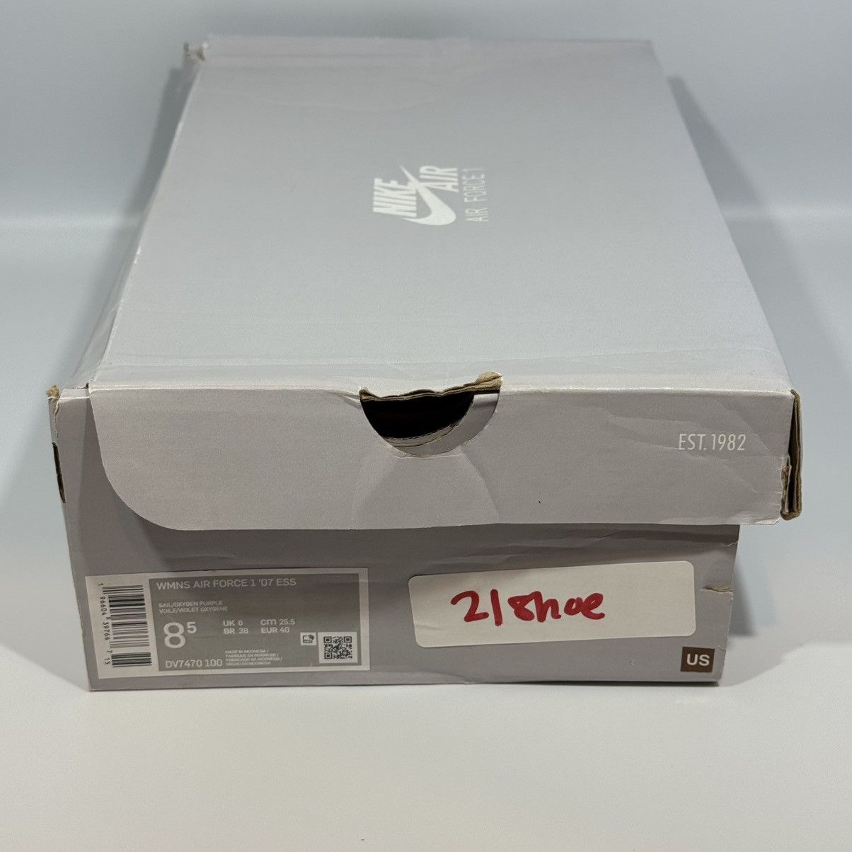 Nike Nike Air Force 1 ‘07 ESS WMNS “Sail Violet Purple” Size US 8.5 / IT 38.5 - 8 Thumbnail