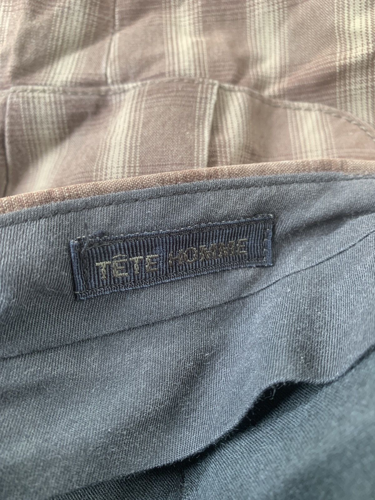Issey Miyake × Tete Homme Tete Homme Japan brown tartan cargo pants Size US 34 / EU 50 - 3 Thumbnail
