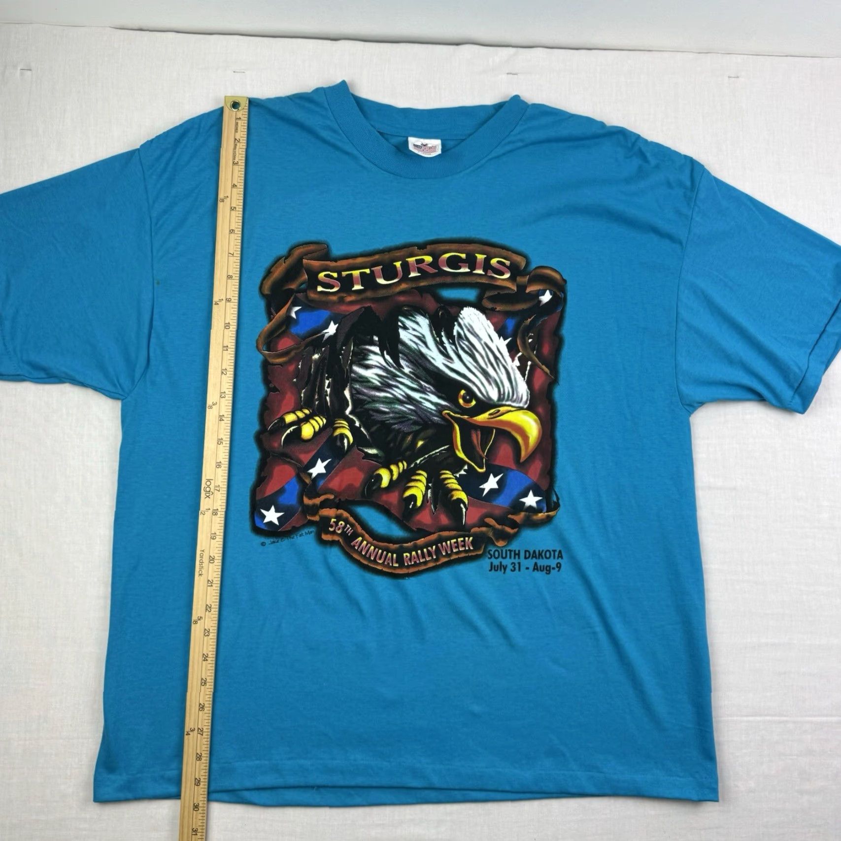 Harley Davidson VINTAGE Sturgis T Shirt Adult XL Blue Biker Rally 1998 Harley Davidson Eagle USA Mens XL 90s Size US XL / EU 56 / 4 - 7 Thumbnail
