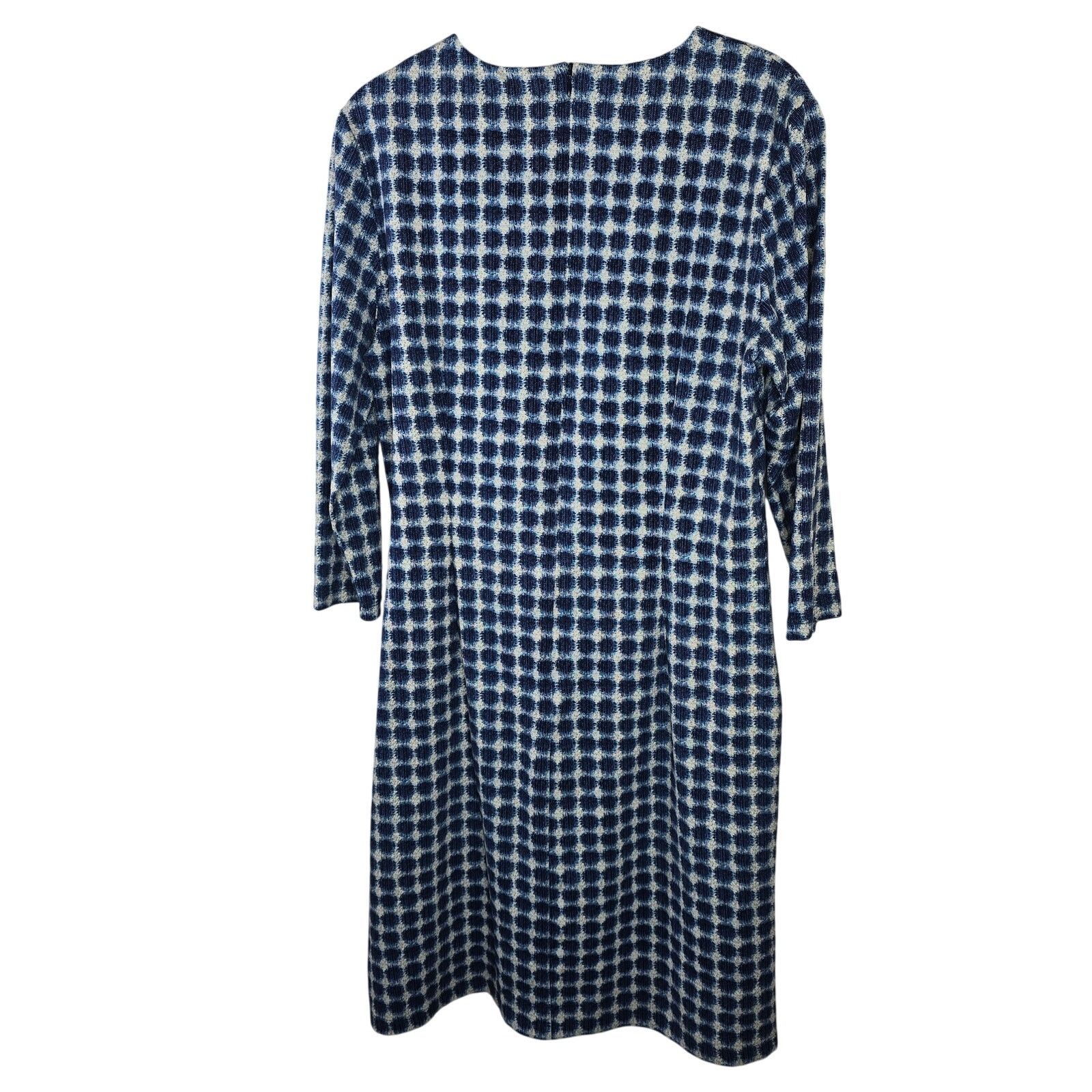 J.McLaughlin J. McLaughlin Blue White Catalina Cloth Sheath Dress Large Size L / US 10 / IT 46 - 6 Thumbnail