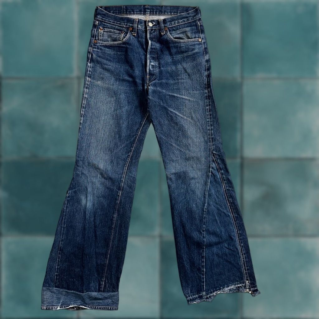 Levi's VINTAGE Levi's 501 XX Jeans 80s Redline Selvedge Blue Denim Straight 33x36 30x33 Mens USA Bootcut (Mid Rise) Distressed Button Closure Size US 33 - 1 Thumbnail