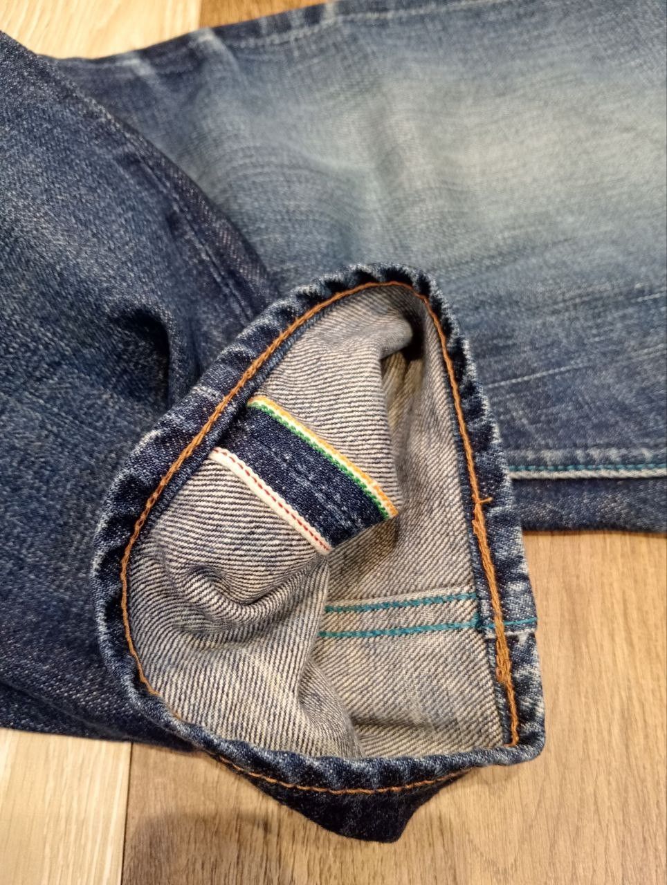 Japan Blue JAPAN BLUE DENIM BLUE SELVEDGE DISTRESSED PANTS Size US 34 / EU 50 - 6 Thumbnail