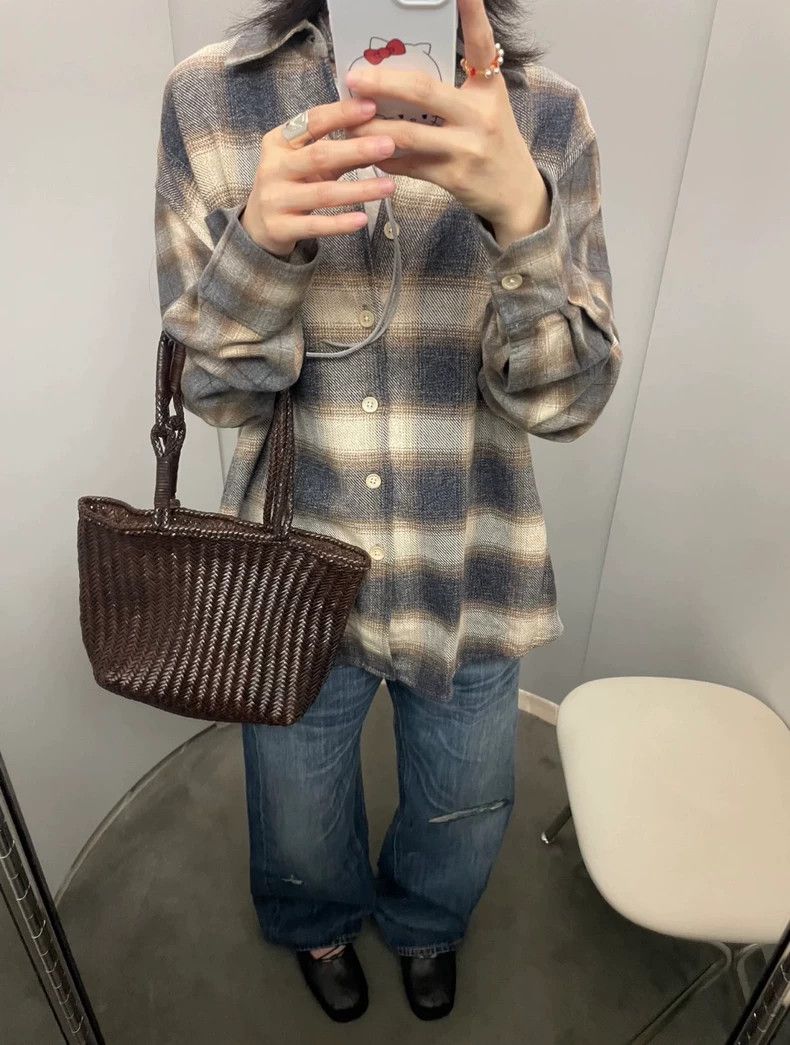 Our Legacy our legacy size 48 24fw flannel plaid long-sleeved shirt 2 Size US M / EU 48-50 / 2 - 7 Thumbnail