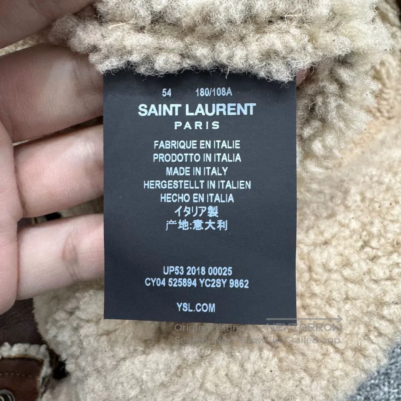 Saint Laurent Paris SLP Shearling Leather Jacket. Size US L / EU 52-54 / 3 - 3 Thumbnail