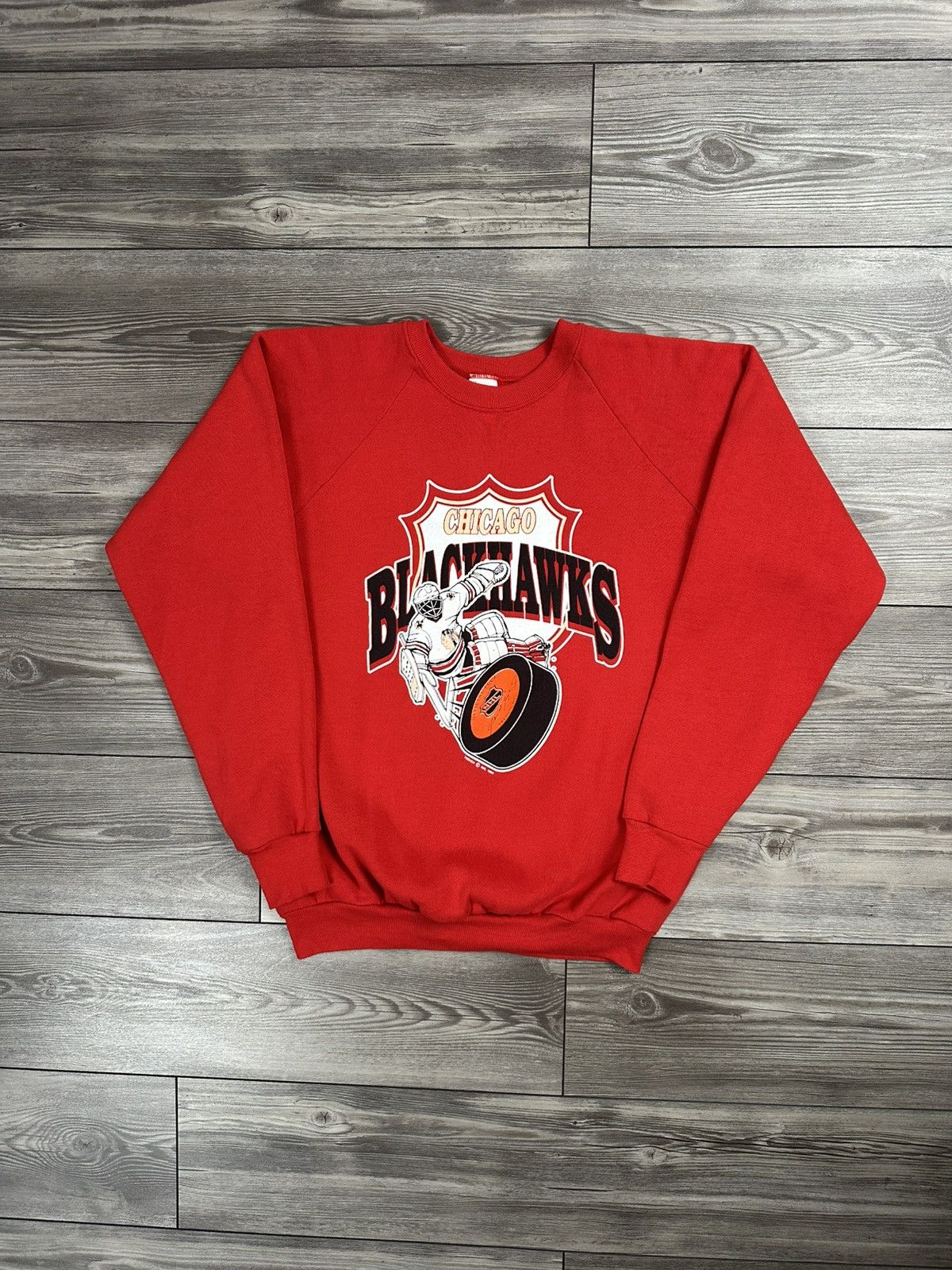 NHL × Vintage Vintage 90’s Chicago Blackhawks Crewneck Size US XL / EU 56 / 4 - 1 Thumbnail