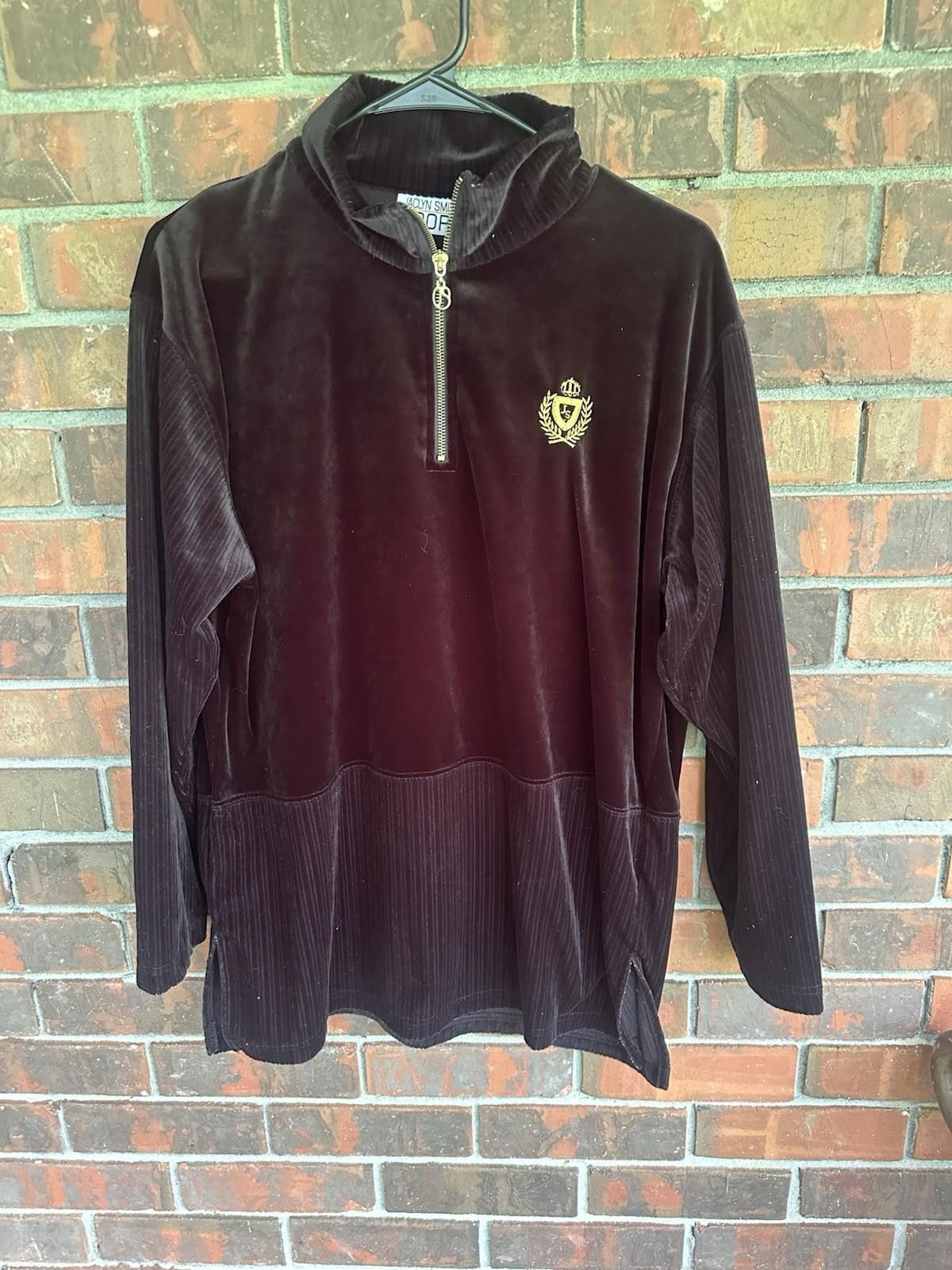 Designer Vintage Jaqueline Smith Sport Medium Pullover Black Gold Size M / US 6-8 / IT 42-44 - 2 Thumbnail