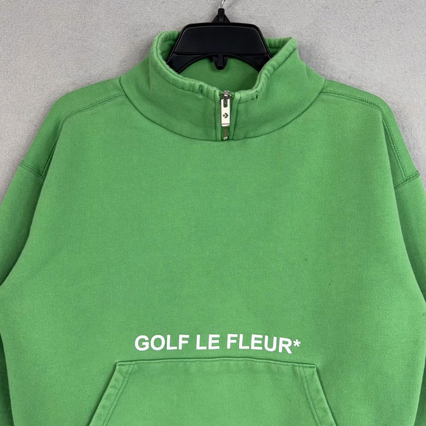 Converse Converse Sweatshirt Golf Le Fleur Adult Small Green Pullover 1/4 Zip Casual Mens Womens Size S / US 4 / IT 40 - 2 Thumbnail