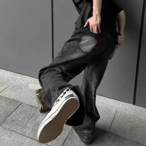 VIBE High street washed loose straight denim trousers Size US 34 / EU 50 - 7 Thumbnail