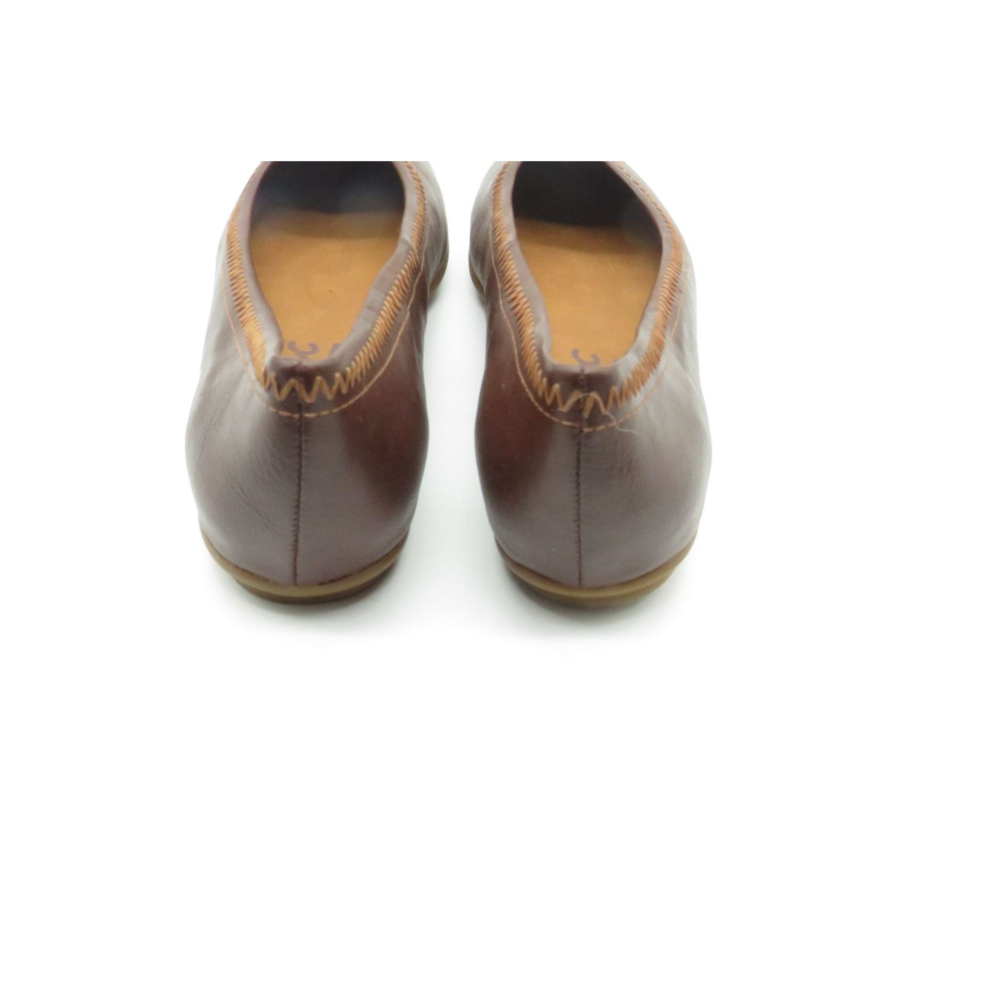 Other Zodiac Brown Leather Ballet Flats Women's Size 9M Slip-On Co Size US 8 / IT 38 - 4 Thumbnail