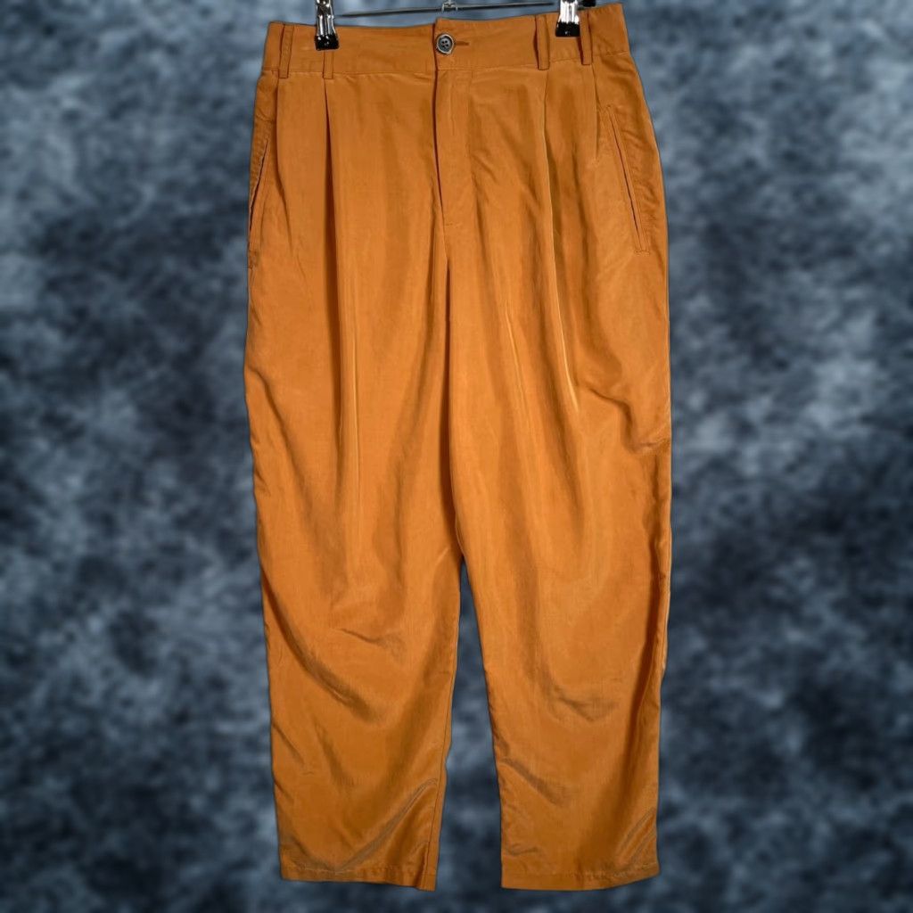 Urban Outfitters VINTAGE Urban Outfitters Womens High-Waisted Trousers Size 6 Brown Wide-Leg Pants Inseam 26" Modal/Polyester Shoes? Size ONE SIZE - 1 Thumbnail
