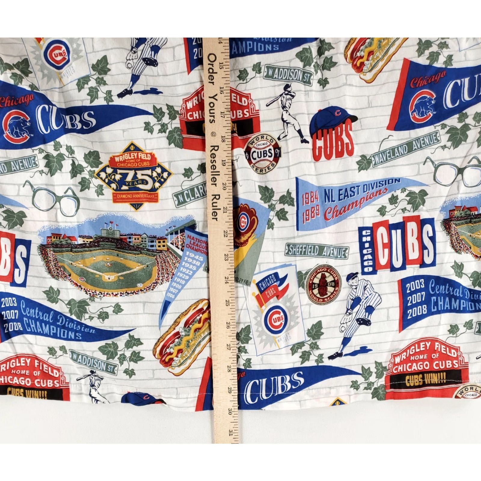 Reyn Spooner Reyn Spooner Sports Chicago Cubs AOP Legacy Short Sleeve Button Up Shirt Mens XL Multicolor Size US XL / EU 56 / 4 - 7 Thumbnail