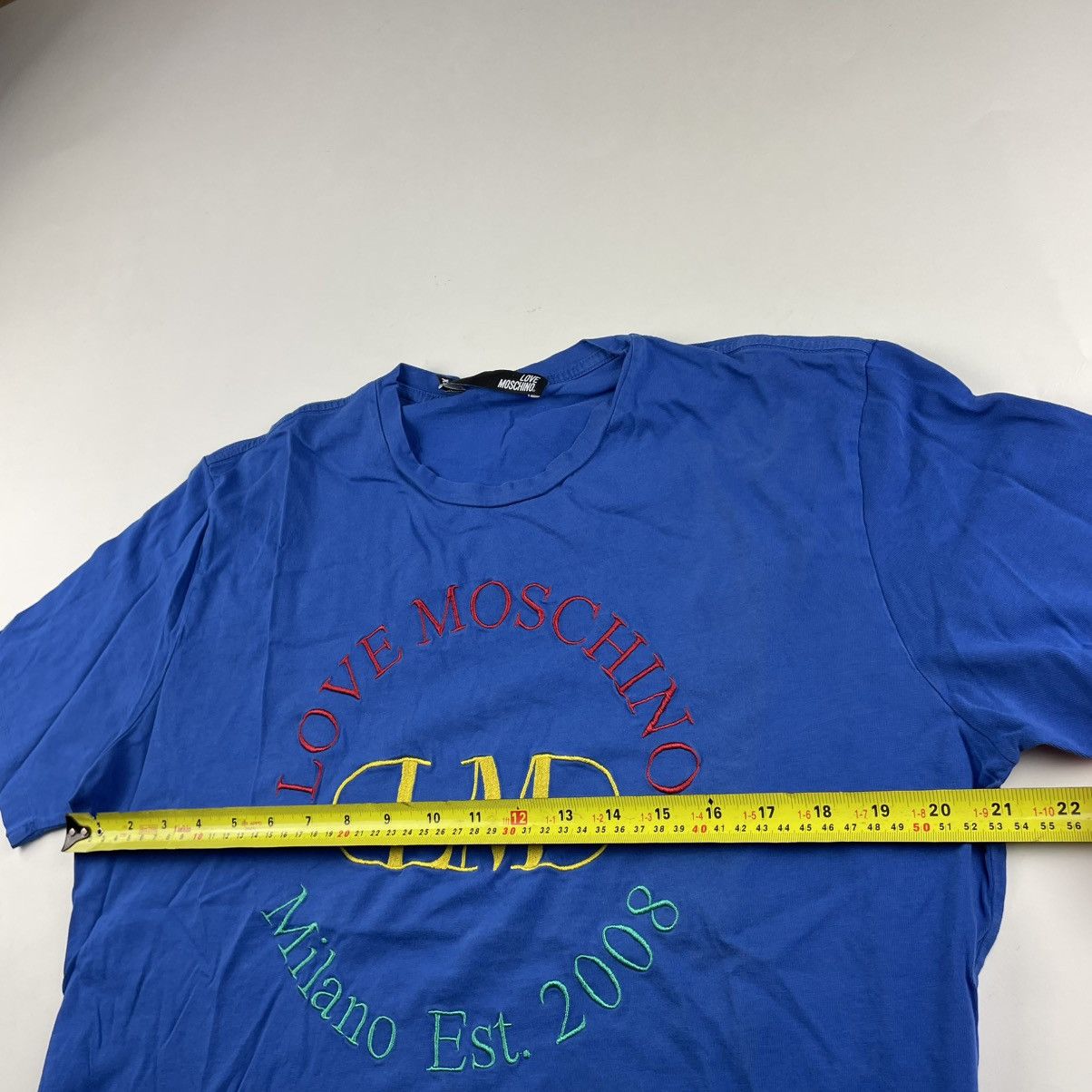 Moschino Love Moschino Embroidered Blue T-shirt mens size XL Colorful Size US XL / EU 56 / 4 - 6 Thumbnail