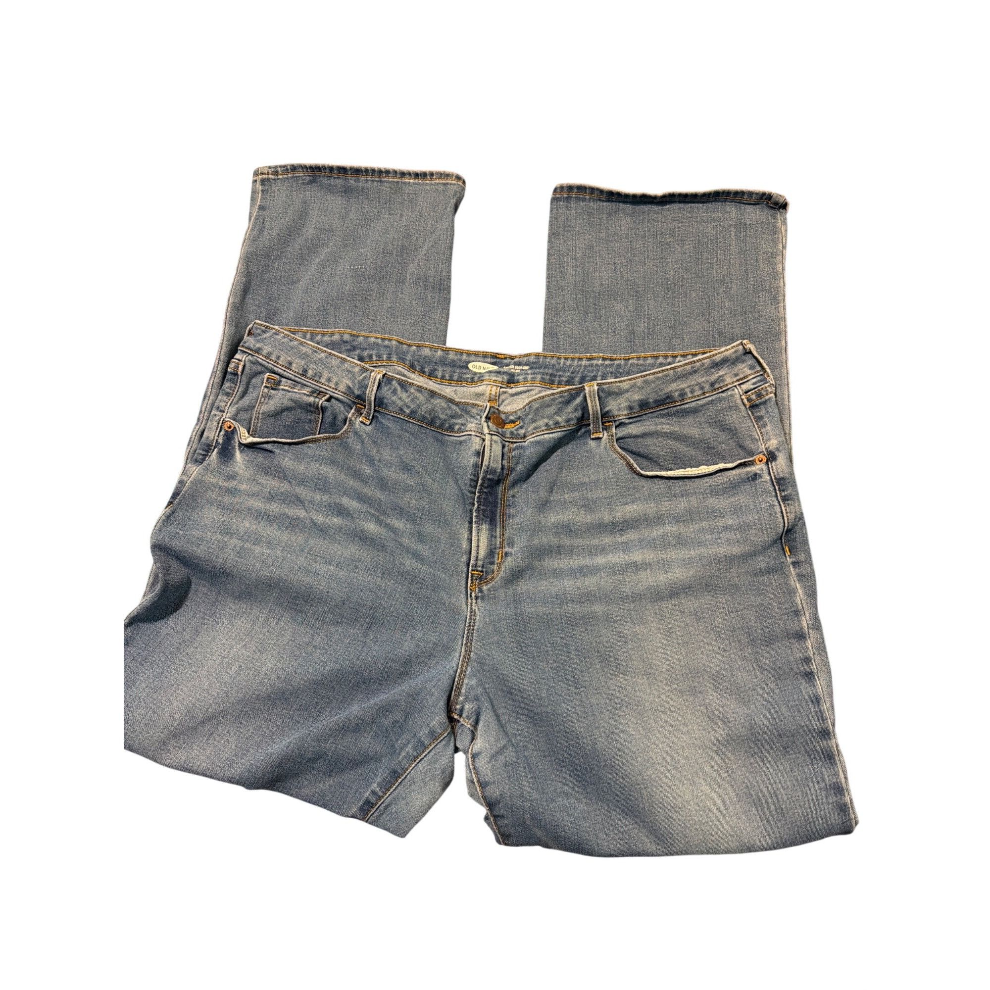Old Navy Old Navy Kicker Boot Cut Mid Rise Blue Jeans Denim Cotton Bl Size 42" / US 20 - 1 Thumbnail