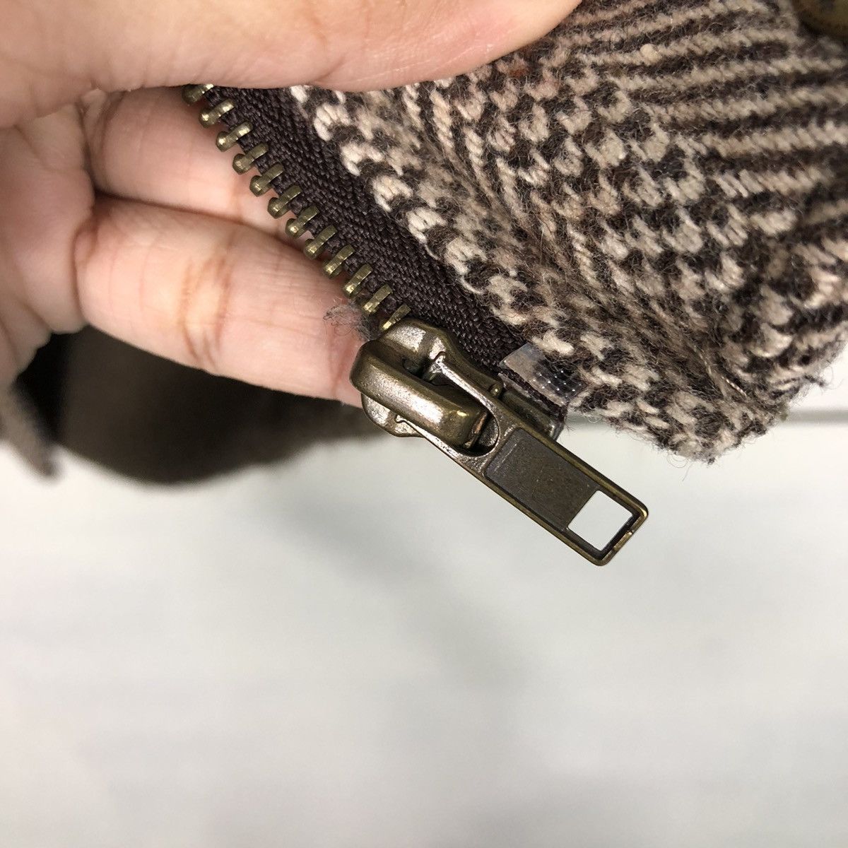 Japanese Brand 📌Vintage Wool Herringbone Fur Hoodie Jacket Size US M / EU 48-50 / 2 - 20 Thumbnail