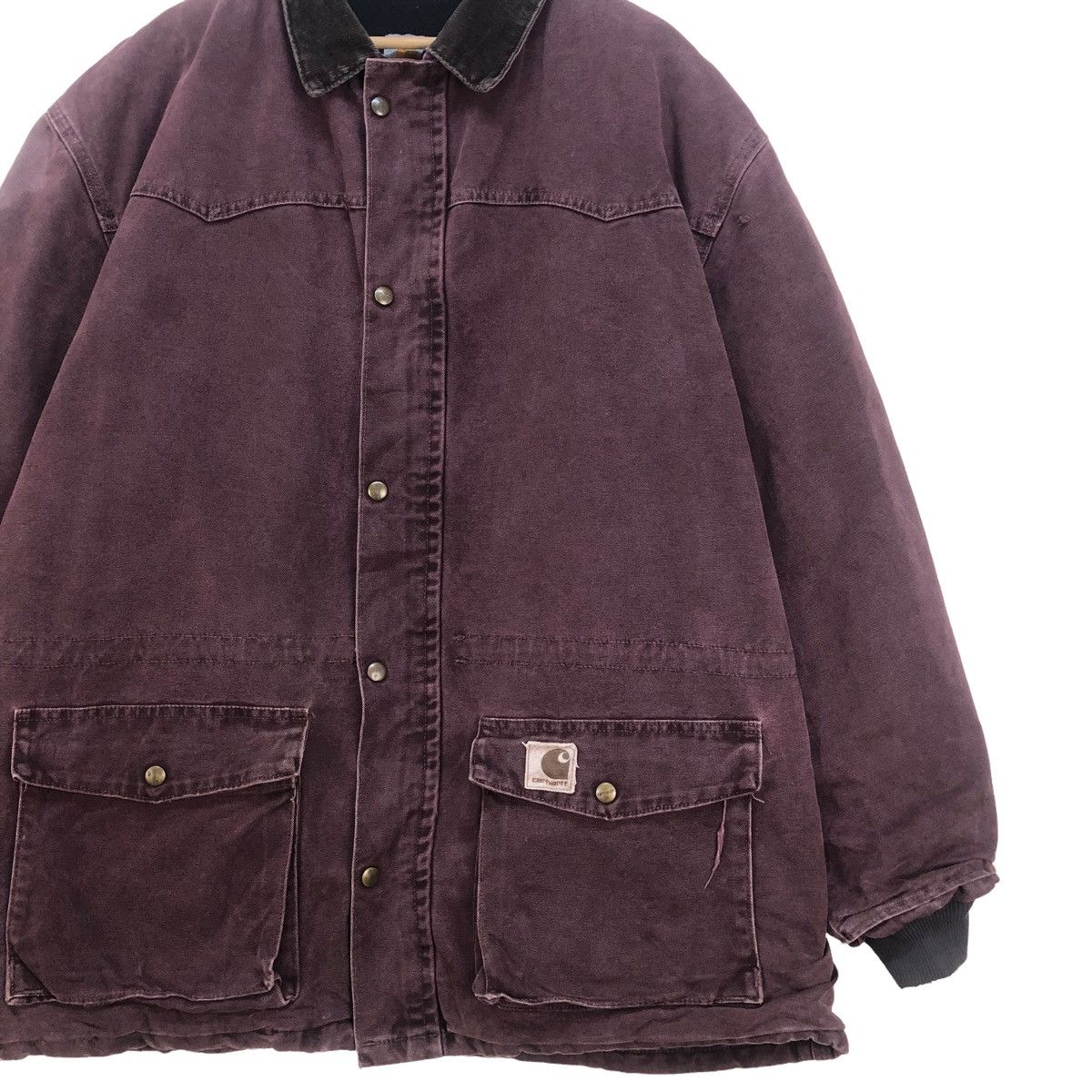 Carhartt 🔥Vintage Carhartt Dark Plum Oversized Jacket Size US XL / EU 56 / 4 - 5 Thumbnail