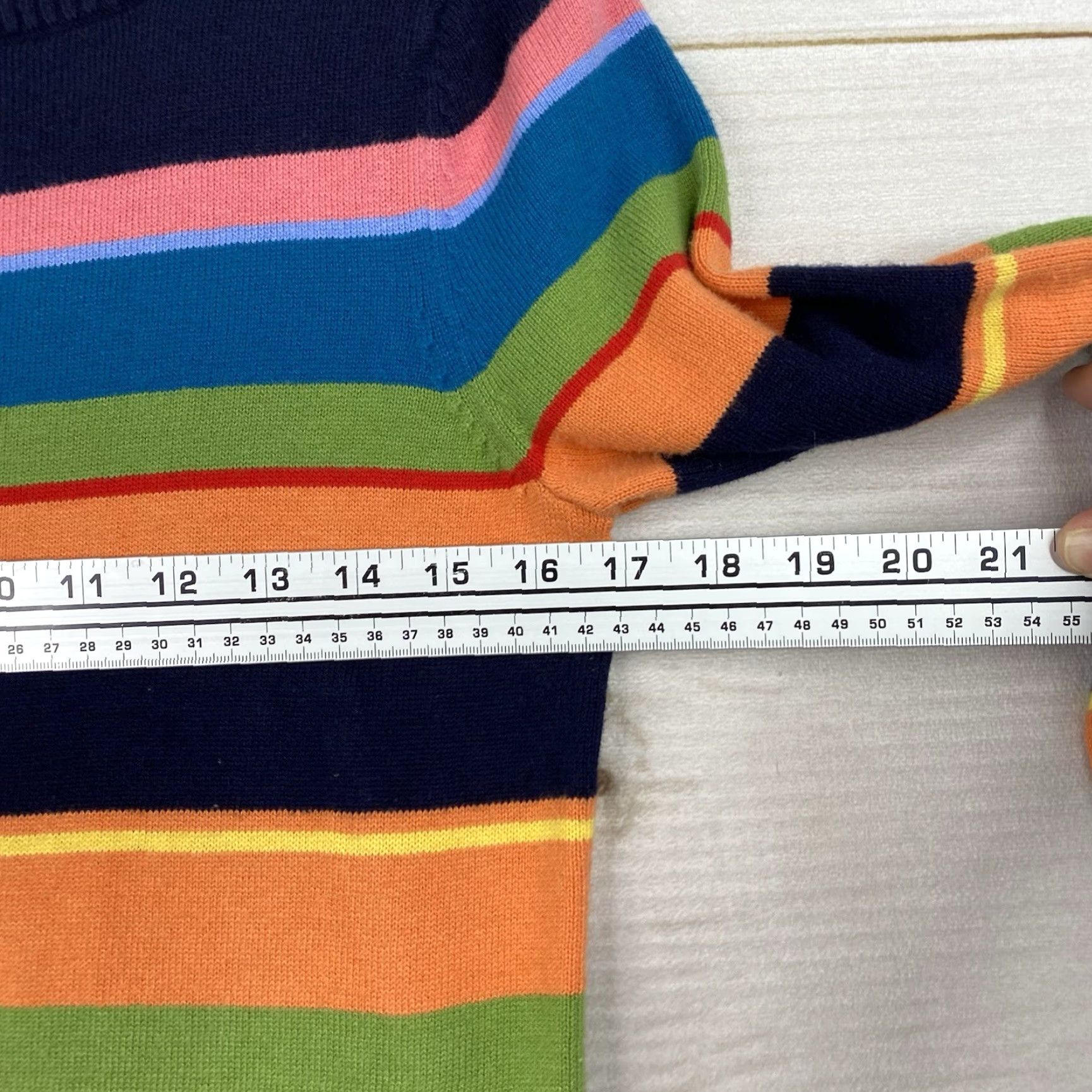Talbots Talbots Rainbow Striped Sweater Womens M Colorful Pullover Crew Neck Casual Preppy Multicolor Stripes 2000s Rainbow Womens M Size M / US 6-8 / IT 42-44 - 6 Thumbnail