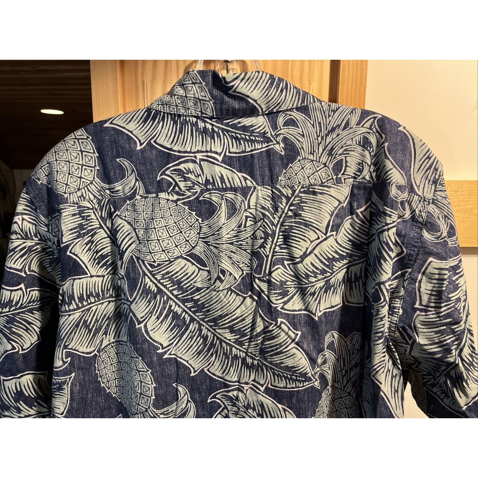 Other Go Barefoot Men’s M Blue Floral SS Cotton Hawaiian Shirt Size US M / EU 48-50 / 2 - 11 Thumbnail