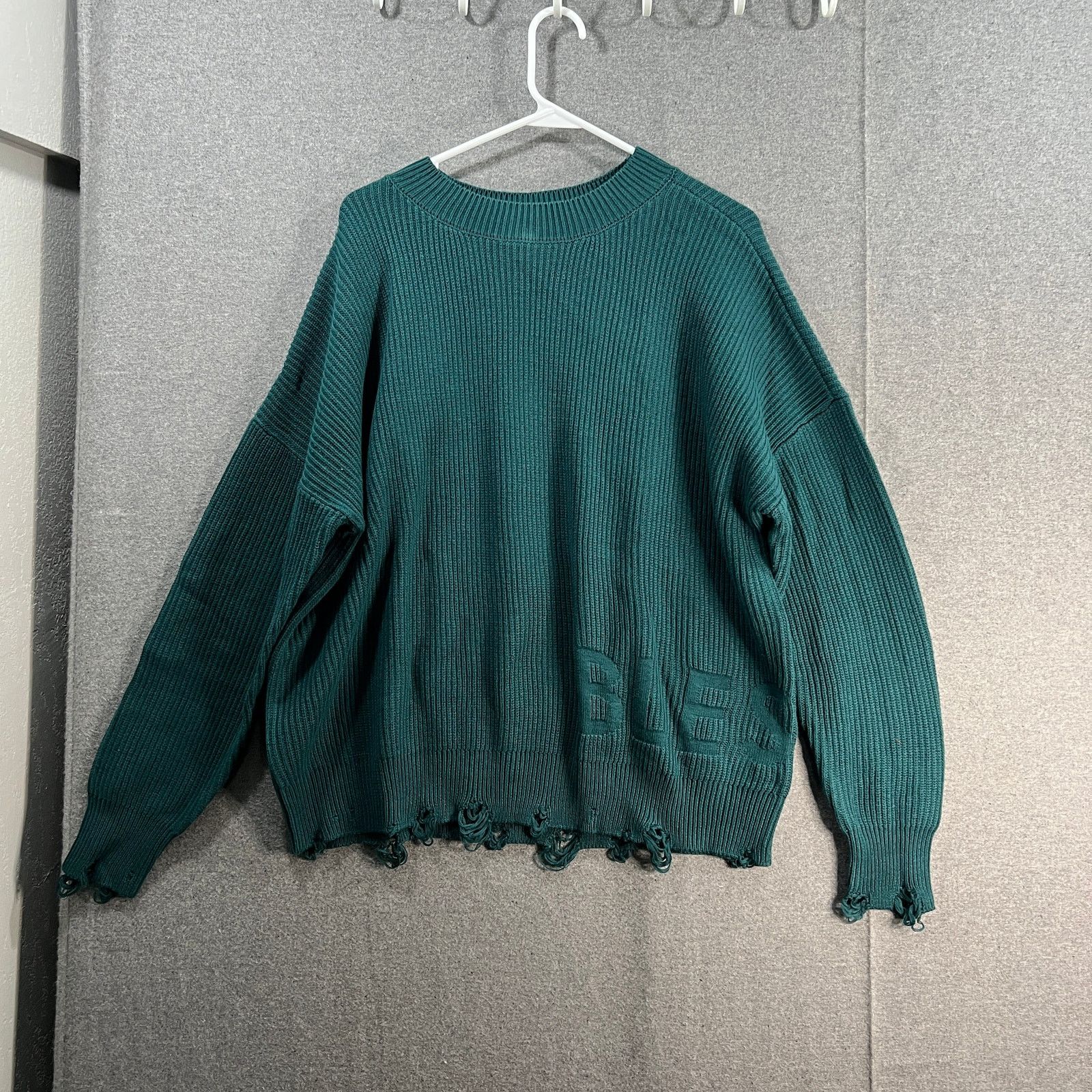 Other Peace Love World Destructed Affirmation Sweater Deep Size M / US 6-8 / IT 42-44 - 2 Thumbnail