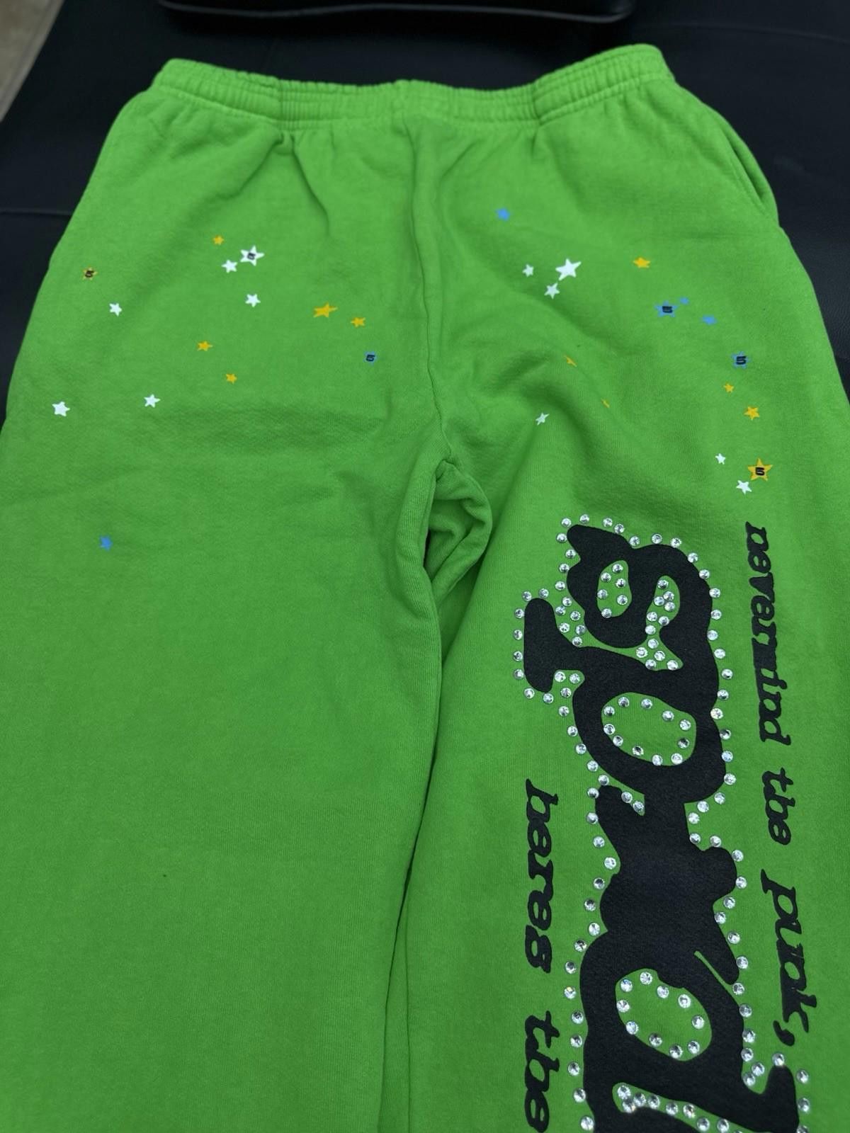 Other Sp5der Worldwide Slime Green Sweats Young Thug Spider (L) Size US 34 / EU 50 - 4 Thumbnail
