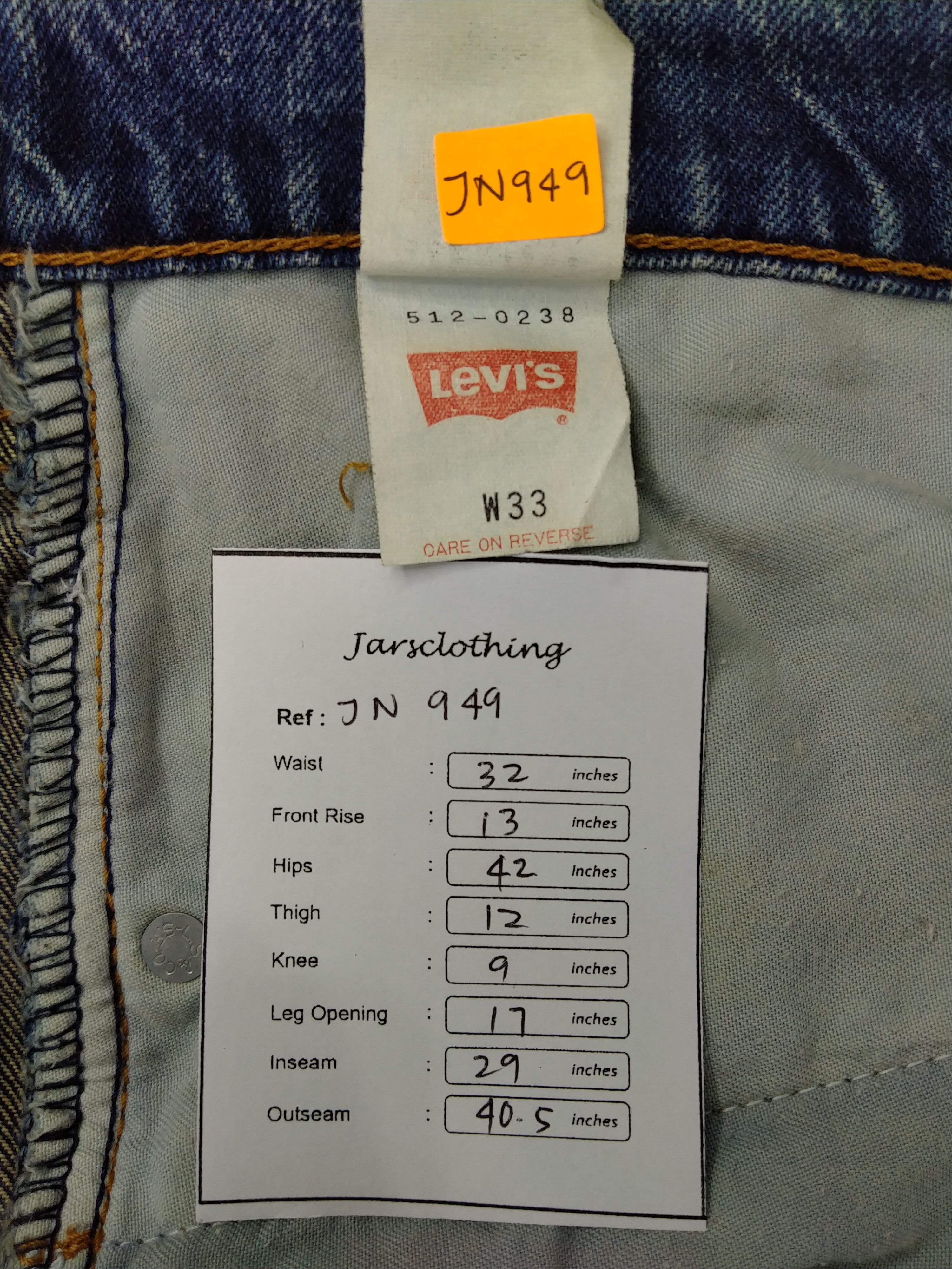 Levi's Faded Blue Vintage Levi's 512 Jeans 32x29 Denim -JN949 Size US 32 / EU 48 - 8 Thumbnail