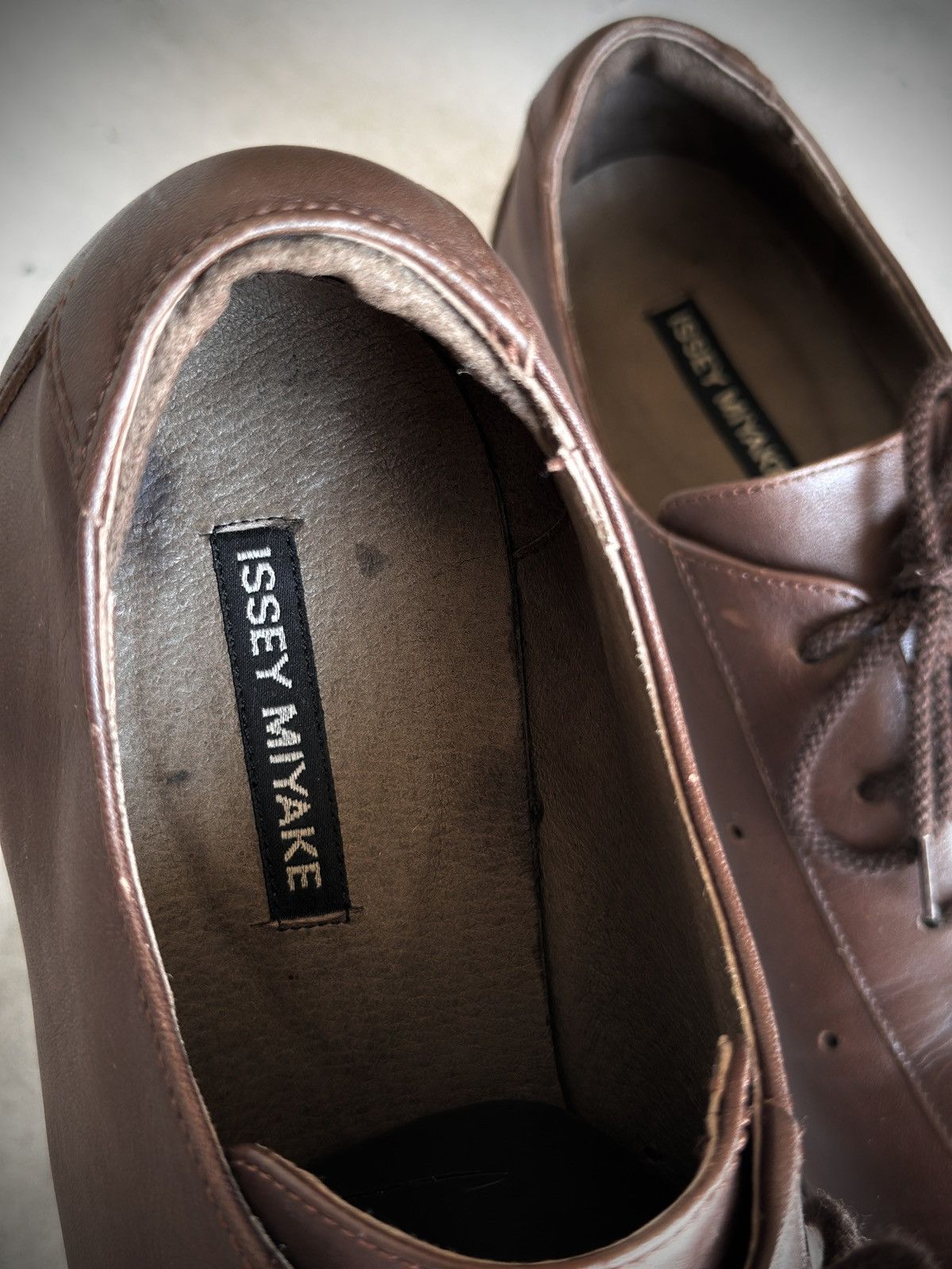 Issey Miyake 1990s PLEGADA LEATHER SHOES Size US 8 / EU 41 - 6 Thumbnail
