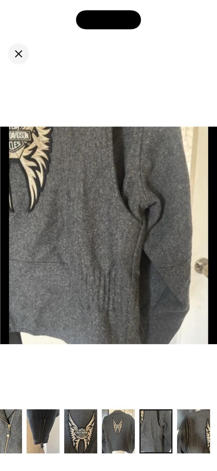 Harley Davidson (Harley-Davidson) Charcoal Bomber Jacket Size M / US 6-8 / IT 42-44 - 8 Thumbnail